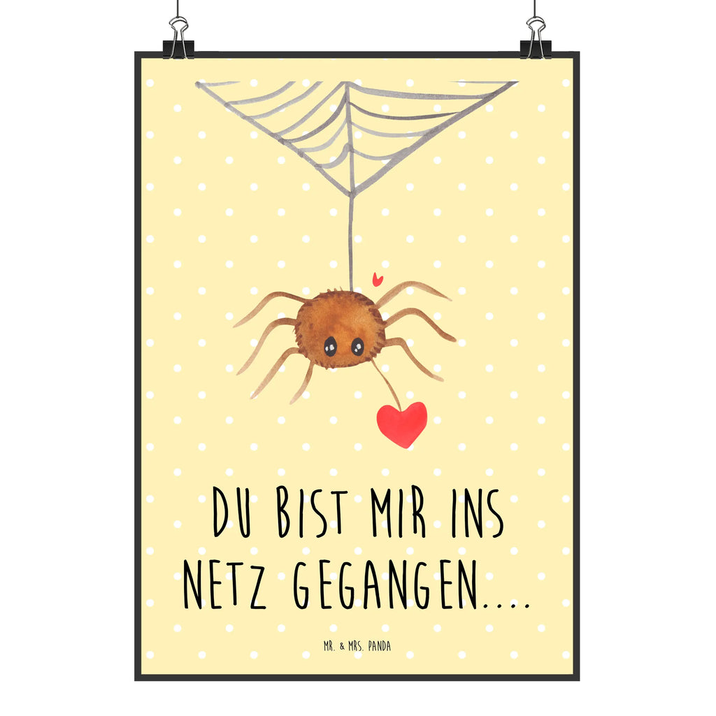 Poster Spider Agathe Love Küchenposter, Handgemaltes Poster, Wanddeko Bild, Wanddekoration, Bild, Poster, Wandposter, Kunstdruck, Posterdruck, Kinderposter, Mr. & Mrs. Panda Poster, Designposter, Raumdekoration, Wanddeko, Spinne Agathe, Spinne, Agathe, Videos, Merchandise, Liebe, Liebesbeweis, Liebesgeschenk, Verliebt