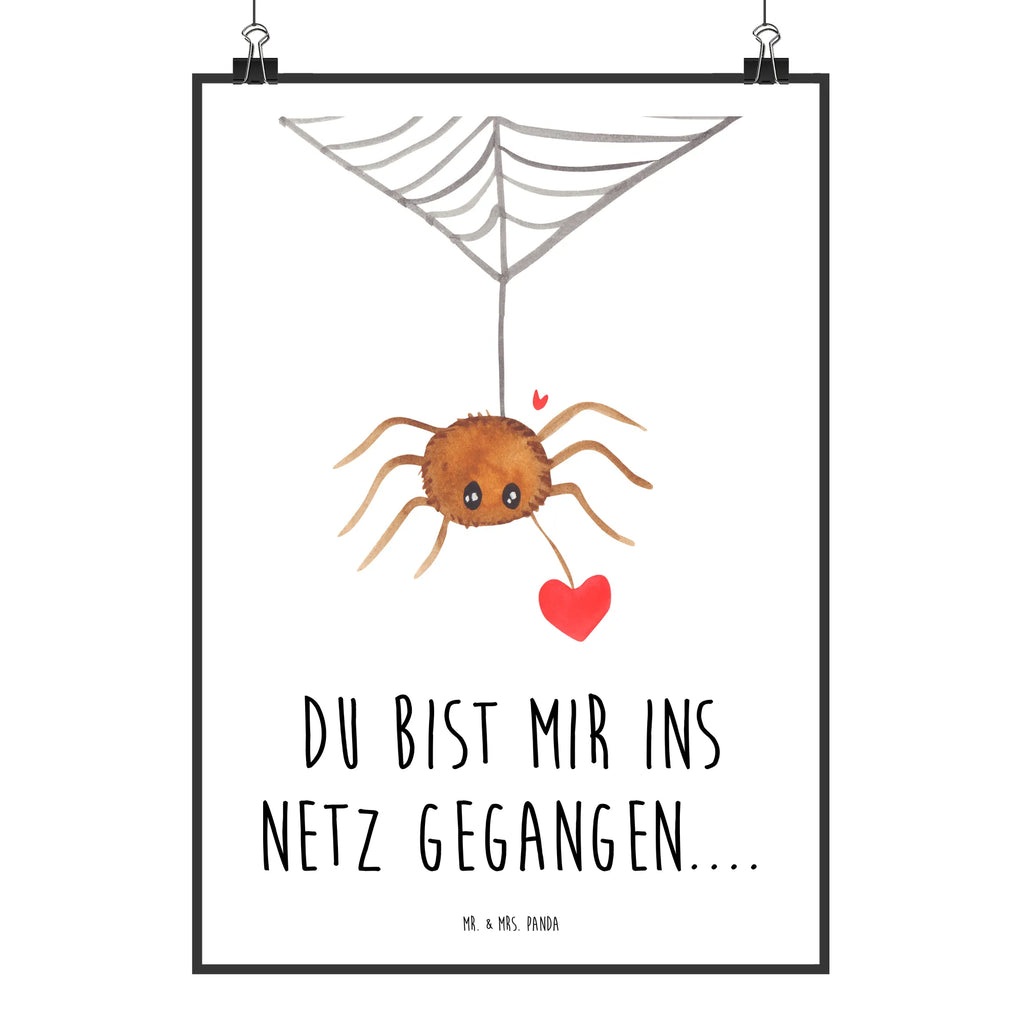 Poster Spider Agathe Love Küchenposter, Handgemaltes Poster, Wanddeko Bild, Wanddekoration, Bild, Poster, Wandposter, Kunstdruck, Posterdruck, Kinderposter, Mr. & Mrs. Panda Poster, Designposter, Raumdekoration, Wanddeko, Spinne Agathe, Spinne, Agathe, Videos, Merchandise, Liebe, Liebesbeweis, Liebesgeschenk, Verliebt