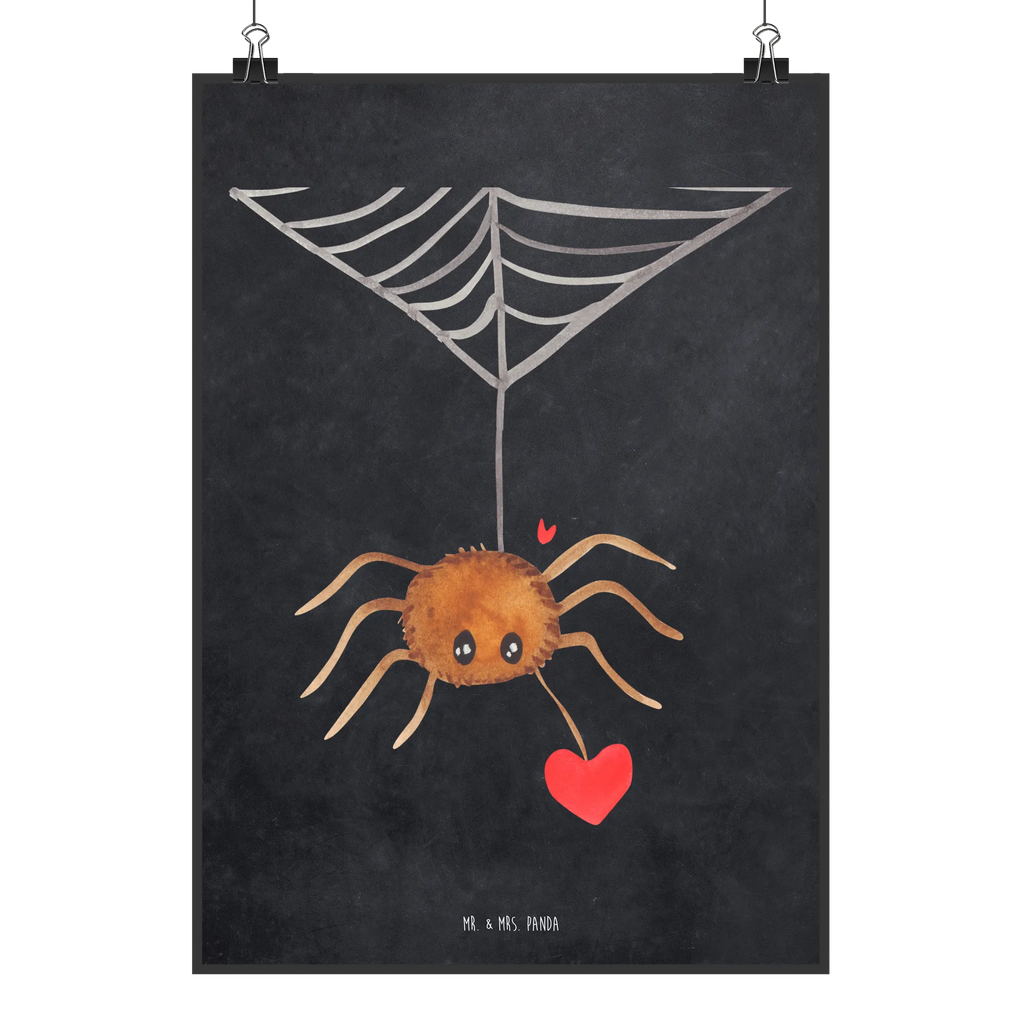 Poster Spider Agathe Love Küchenposter, Handgemaltes Poster, Wanddeko Bild, Wanddekoration, Bild, Poster, Wandposter, Kunstdruck, Posterdruck, Kinderposter, Mr. & Mrs. Panda Poster, Designposter, Raumdekoration, Wanddeko, Spinne Agathe, Spinne, Agathe, Videos, Merchandise, Liebe, Liebesbeweis, Liebesgeschenk, Verliebt