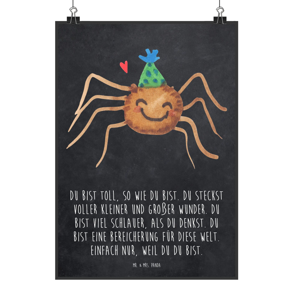 Poster Spider Agathe Party Küchenposter, Wanddekoration, Wanddeko Bild, Mr. & Mrs. Panda Poster, Posterdruck, Kinderposter, Raumdekoration, Wandposter, Bild, Poster, Designposter, Wanddeko, Handgemaltes Poster, Kunstdruck, Spinne Agathe, Spinne, Agathe, Videos, Merchandise, Wunder, Selbstliebe, Motivation, Glück