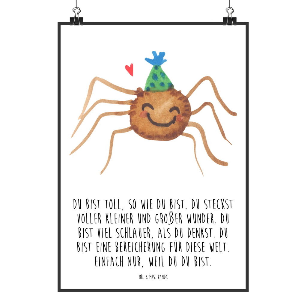 Poster Spider Agathe Party Küchenposter, Wanddekoration, Wanddeko Bild, Mr. & Mrs. Panda Poster, Posterdruck, Kinderposter, Raumdekoration, Wandposter, Bild, Poster, Designposter, Wanddeko, Handgemaltes Poster, Kunstdruck, Spinne Agathe, Spinne, Agathe, Videos, Merchandise, Wunder, Selbstliebe, Motivation, Glück