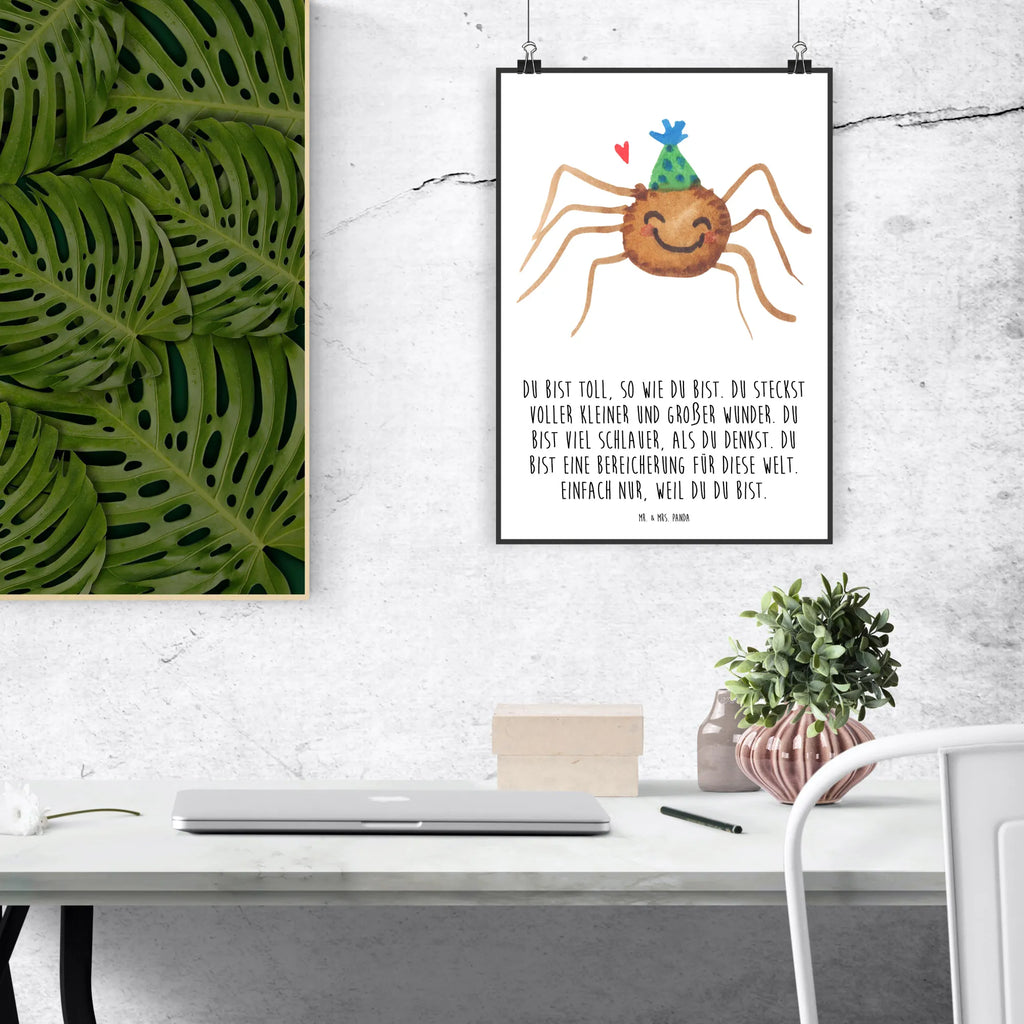 Poster Spider Agathe Party Küchenposter, Wanddekoration, Wanddeko Bild, Mr. & Mrs. Panda Poster, Posterdruck, Kinderposter, Raumdekoration, Wandposter, Bild, Poster, Designposter, Wanddeko, Handgemaltes Poster, Kunstdruck, Spinne Agathe, Spinne, Agathe, Videos, Merchandise, Wunder, Selbstliebe, Motivation, Glück