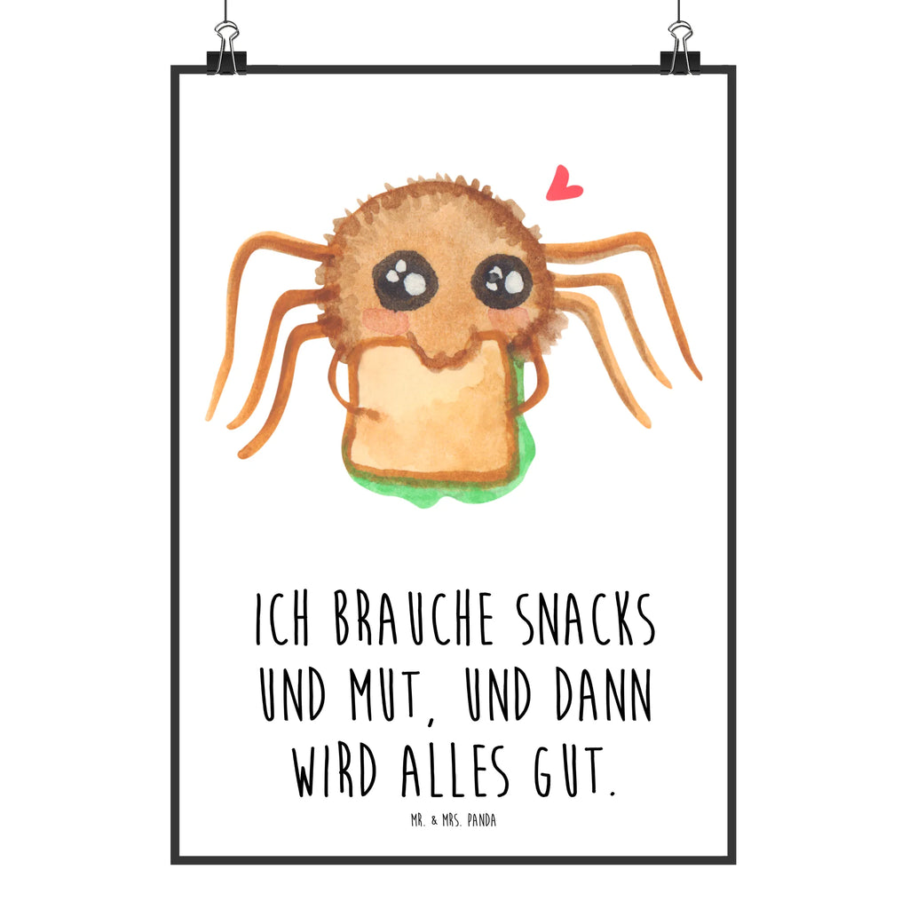 Plakat Pająk Agata kanapka wanddeko, Wanddekoration, Deko Bild, Designposter, wanddruck, Mr. & Mrs. Panda Poster, wandkunst, drucke, kunstdruck poster, Posterdruck, Wandschmuck, Kunstdruck, Wanddeko Bild, Wandposter, Bild für Wand, kunst für die wand, grafikposter, Plakat, kunstposter, Bild, Poster, Wandbild, Merchandise, Videos, Agathe, Spinne, Spinne Agathe, Hungrig, Lebensfreude, Hunger, Mut, Verfressen, Glück, Alles Wird gut