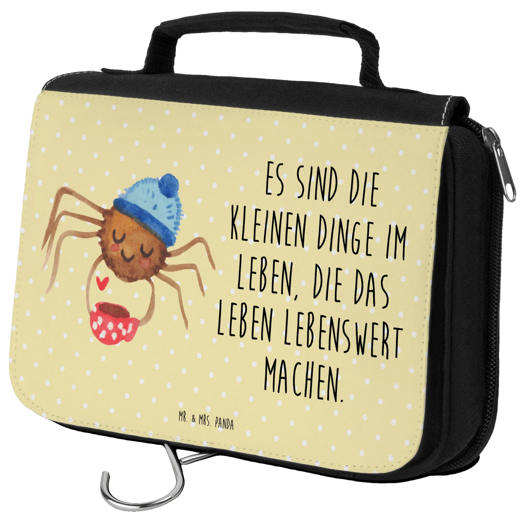 Kosmetyczka Pająk Agata kawa Kulturbeutel Waschbar, Waschtasche, badtasche, beautycase, Kulturtasche, Toilettentasche, Reisebeutel, hygienebeutel, Necessaire, hygienetasche, Kosmetiktasche, Kulturbeutel, Schminktasche, Schminkbeutel, Waschbeutel, Spinne Agathe, Agathe, Videos, Merchandise, Spinne, Morgenmuffel, Weiser Spruch, Lebensweisheiten, Morgen, Kaffee
