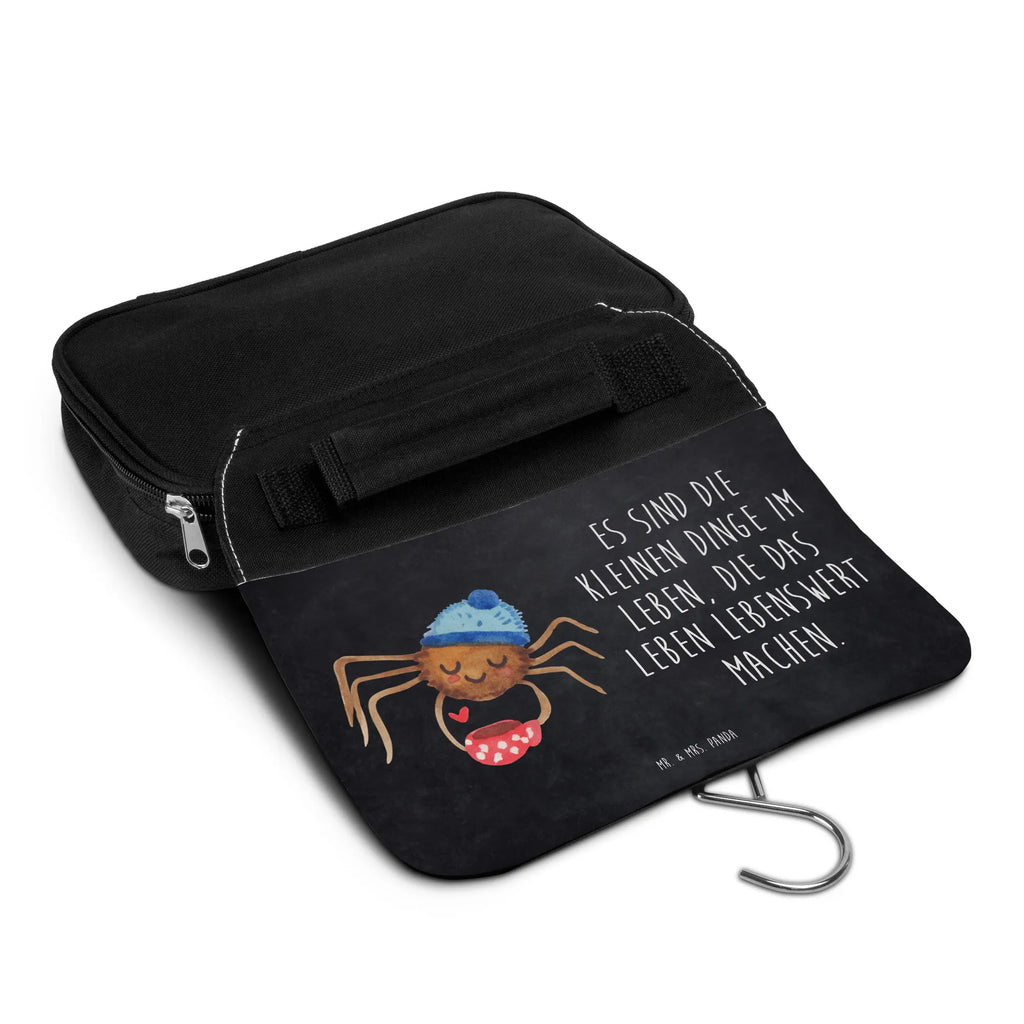 Kosmetyczka Pająk Agata kawa Kulturbeutel Waschbar, Waschtasche, badtasche, beautycase, Kulturtasche, Toilettentasche, Reisebeutel, hygienebeutel, Necessaire, hygienetasche, Kosmetiktasche, Kulturbeutel, Schminktasche, Schminkbeutel, Waschbeutel, Spinne Agathe, Agathe, Videos, Merchandise, Spinne, Morgenmuffel, Weiser Spruch, Lebensweisheiten, Morgen, Kaffee