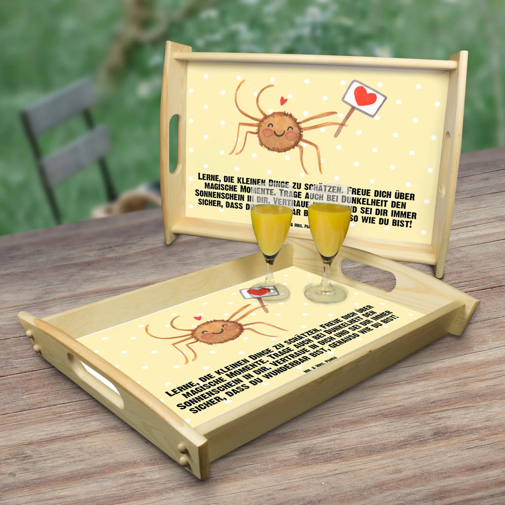 Serving tray Spider Agatha Motivation Küchentablett, Dekotablett, Holztablett, Tablett, Serviertablett, Frühstückstablett, Spinne Agathe, Spinne, Agathe, Videos, Merchandise, Vertrauen, Liebe, Glück, Motivation, Dankeschön