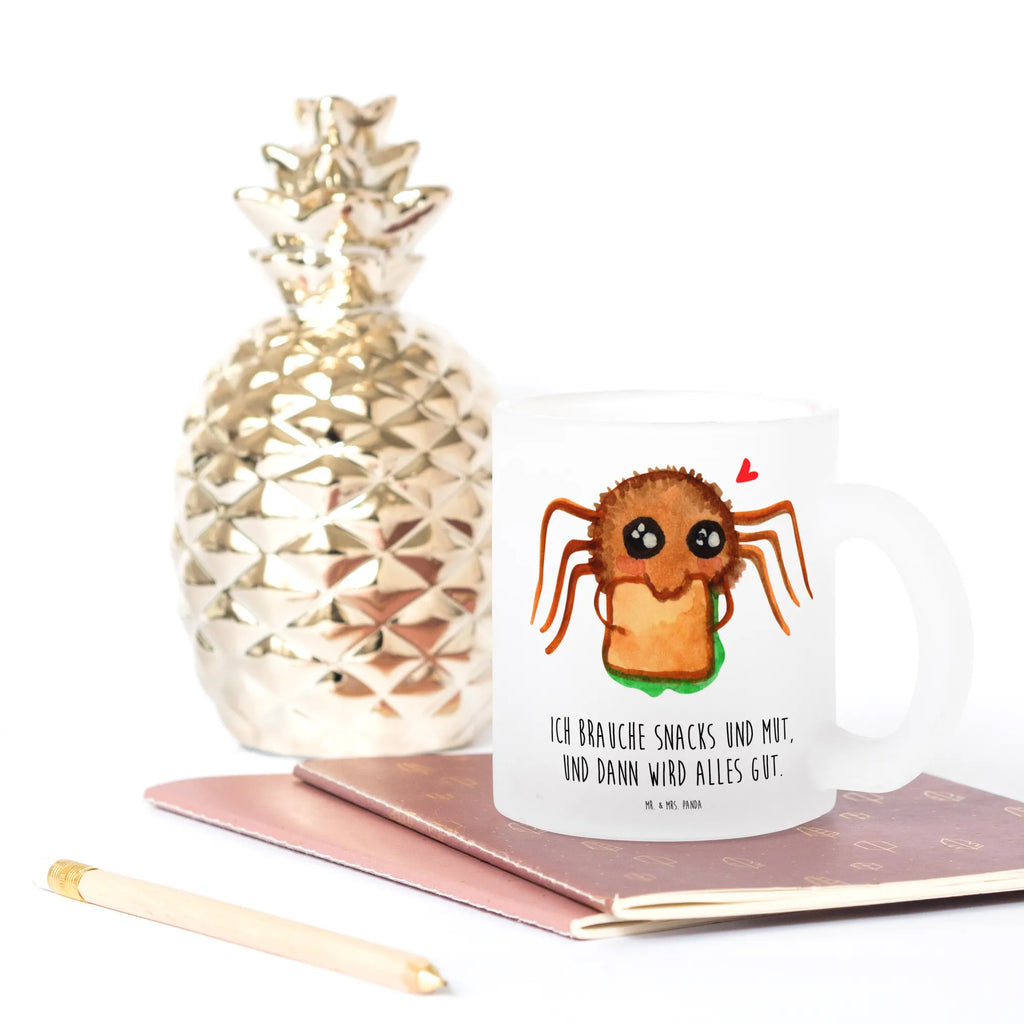 Filiżanka do herbaty Pająk Agata kanapka Glasbecher, Trinkglas, Teegläser, glastasse, Becher, Glas Teebecher, becher glas, Teeglas, Teetasse aus Glas, Tee Tasse, Große Teetasse, Tasse Für Tee, Tasse, becher für tee, tasse glas, getränkeglas, Teetasse, Teetasse Glas, Spinne Agathe, Spinne, Agathe, Videos, Merchandise, Glück, Hunger, Alles Wird gut, Mut, Hungrig, Verfressen, Lebensfreude