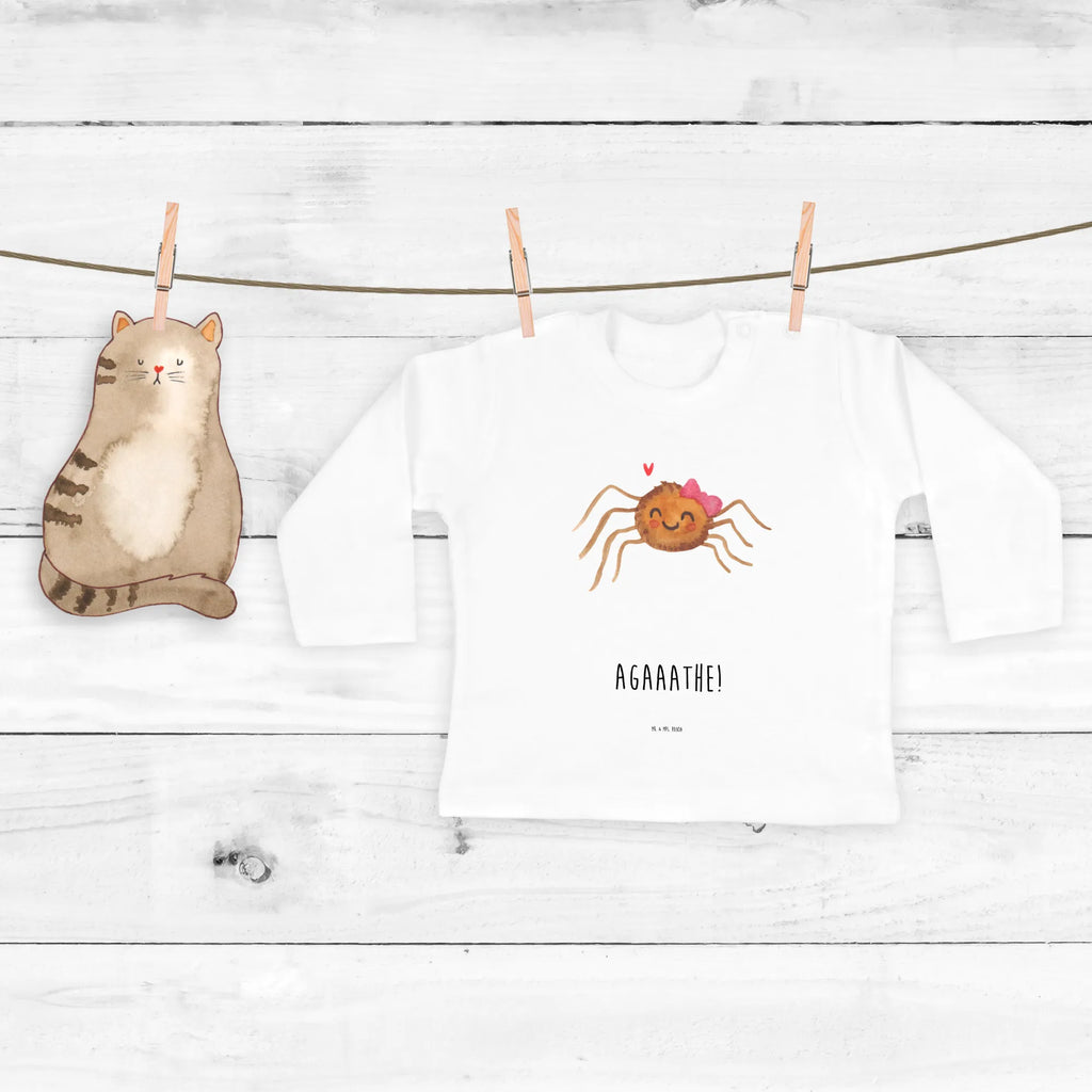 Baby Longsleeve Spinne Agathe Freude Langarm, Baby Shower, Bio, Kleidung, Spinne Agathe, Spinne, Agathe, Videos, Merchandise, Trend, Viral, Beliebte Spinne, Viraler Hit