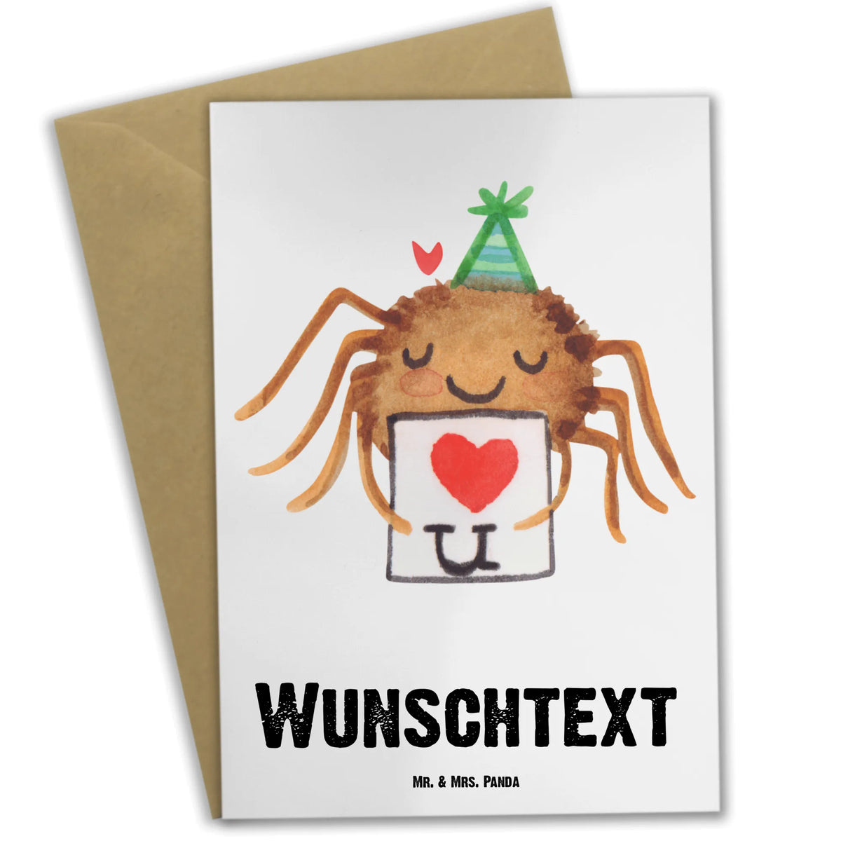 Personalisierte Grußkarte Spinne Agathe Brief Grußkarte personalisierbar, grußkarte personalisiert, Personalisierte Karte, Grußkarten Personalisiert, individuelle grußkarte, Personalisierte Grußkarte, Personalisierte Klappkarte, Spinne Agathe, Spinne, Agathe, Videos, Merchandise, Liebesbeweis, Treuebeweis, Verliebt, Heiratsantrag, Ich Liebe Dich, Liebespaar, Liebesgeschenk, Treuetest