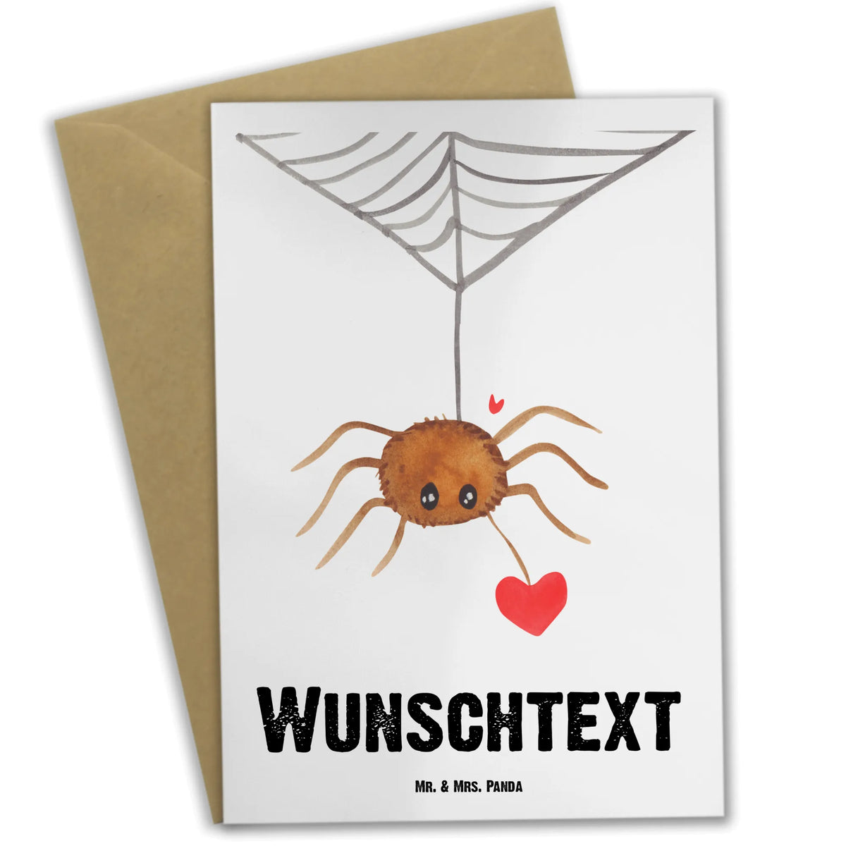 Personalisierte Grußkarte Spinne Agathe Liebe Grußkarten Personalisiert, grußkarte personalisiert, Grußkarte personalisierbar, Personalisierte Klappkarte, Personalisierte Karte, individuelle grußkarte, Personalisierte Grußkarte, Spinne Agathe, Spinne, Agathe, Videos, Merchandise, Liebesgeschenk, Verliebt, Liebesbeweis, Liebe