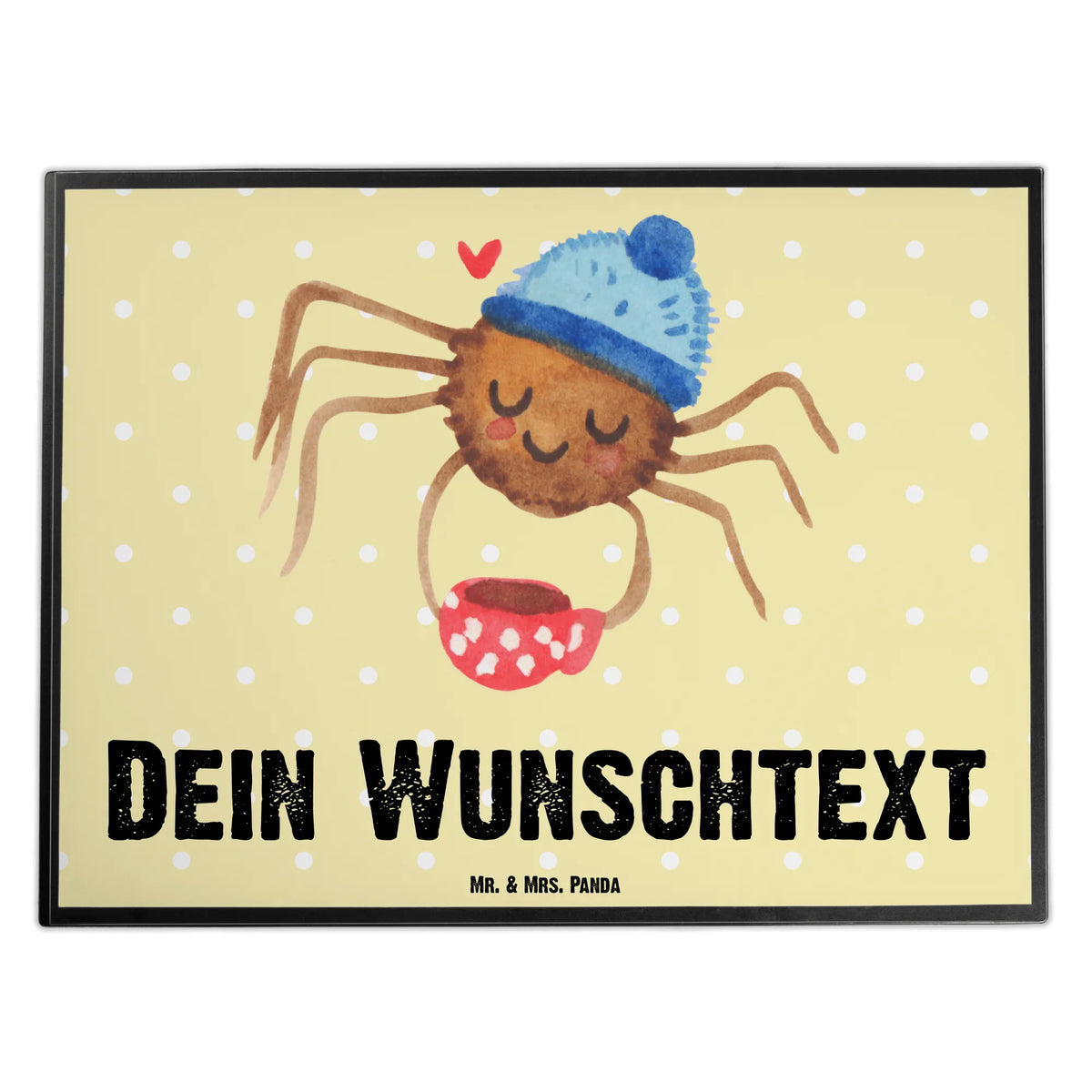 Personalised desk pad Spider Agathe coffee Spider Agathe, Spider