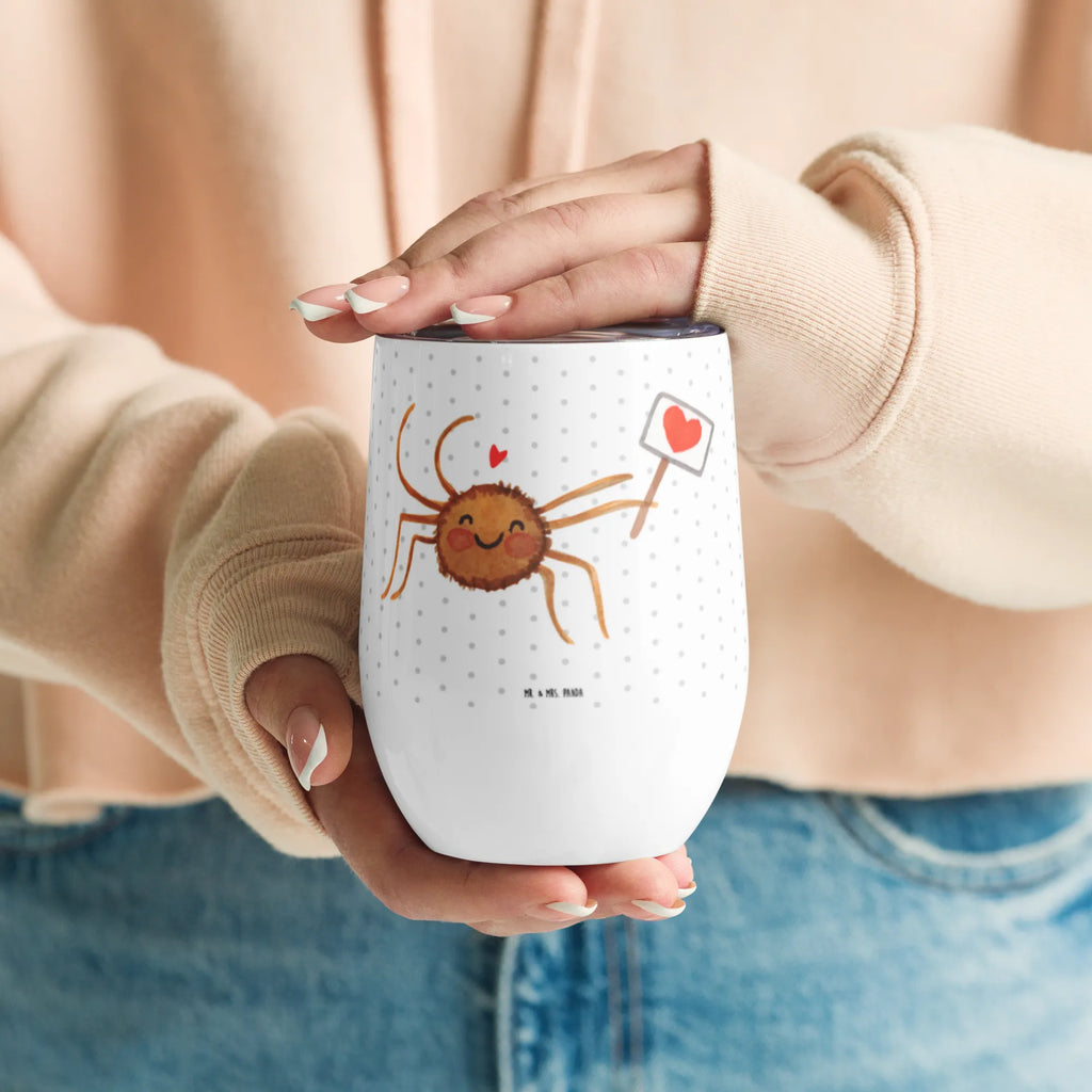 Wine cup Spider Agatha Motivation premium wine tumbler, mulled wine cup, stemless wine glasses, insulated tumbler, wine glasses, portable wine cup, hot drinks, wine travel tumbler, drinking cup, wine tumbler, wine goblet, Spider Agathe, Spider, Agathe, Videos, Merchandise