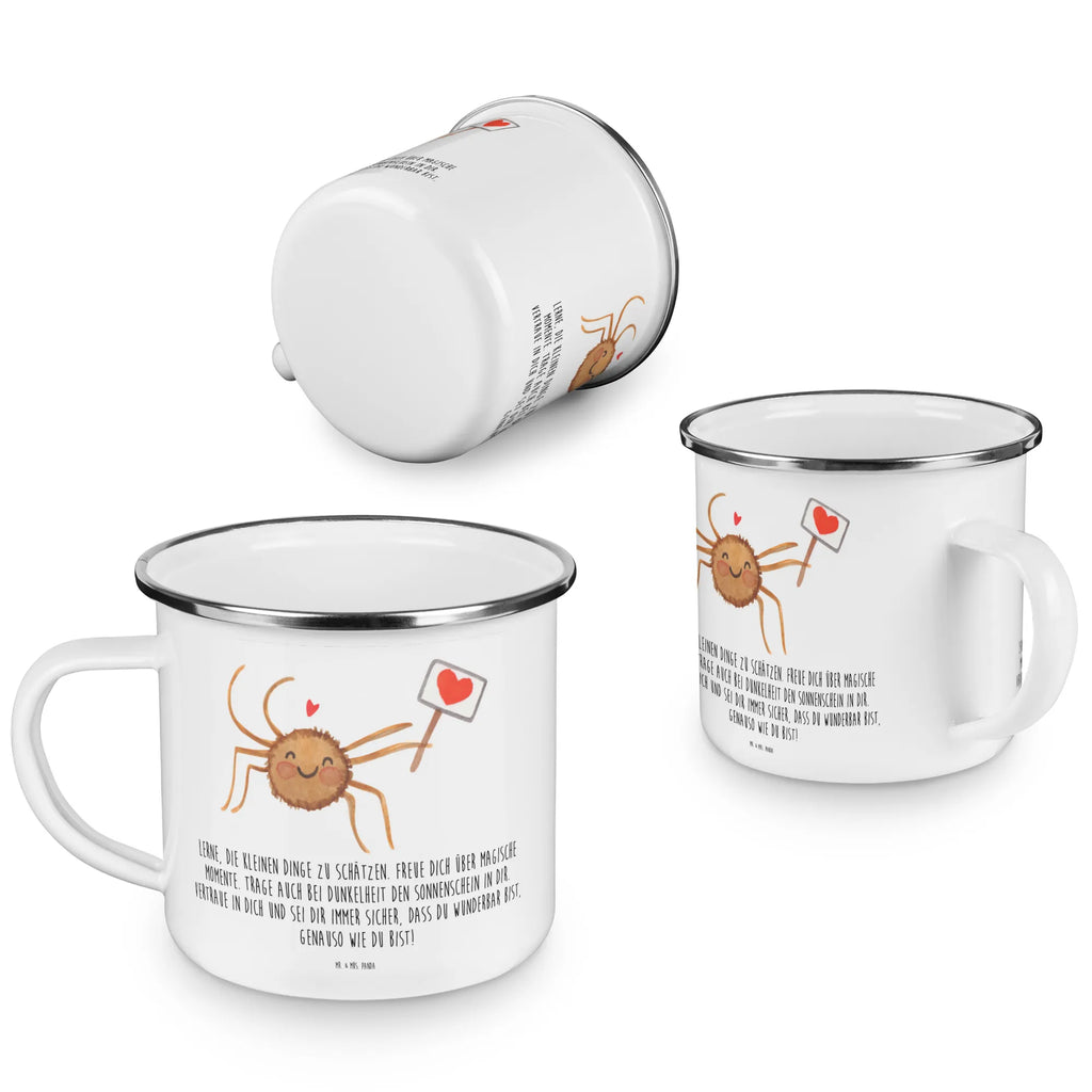 Enamel camping mug Spider Agatha Motivation Teetasse, Pott, Trinkbecher, Emaille Tasse, Kaffeetasse, Becher, Emailletasse, emaillebecher, Reisebecher, blechbecher, Metalltasse, metallbecher, wanderbecher, becher emaille, Campingtasse, Blechtasse, Tasse Emaille, Tasse, Campingbecher, Kaffeebecher, Teebecher, reisetasse, wandertasse, Emaille Becher, Spinne Agathe, Spinne, Agathe, Videos, Merchandise, Liebe, Dankeschön, Vertrauen, Glück, Motivation