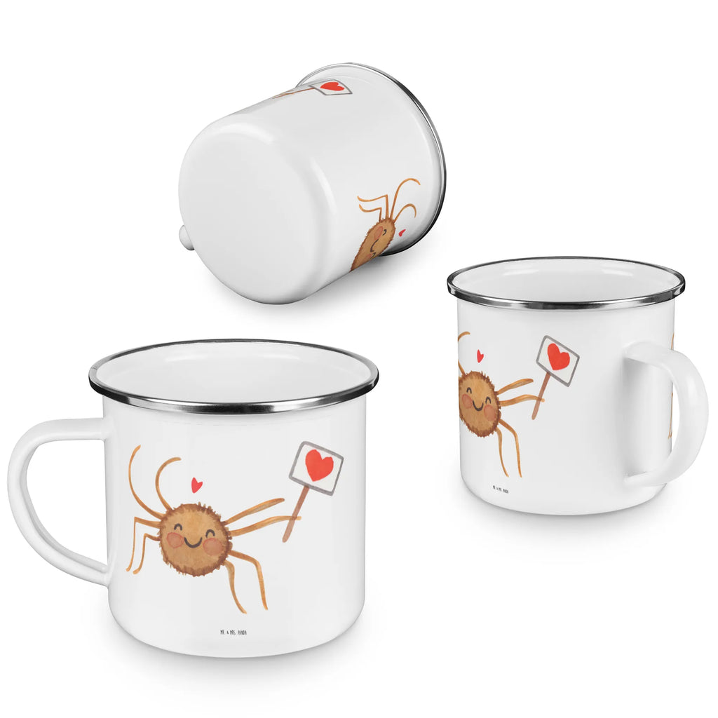 Enamel camping mug Spider Agatha Motivation Teetasse, Pott, Trinkbecher, Emaille Tasse, Kaffeetasse, Becher, Emailletasse, emaillebecher, Reisebecher, blechbecher, Metalltasse, metallbecher, wanderbecher, becher emaille, Campingtasse, Blechtasse, Tasse Emaille, Tasse, Campingbecher, Kaffeebecher, Teebecher, reisetasse, wandertasse, Emaille Becher, Spinne Agathe, Spinne, Agathe, Videos, Merchandise, Liebe, Dankeschön, Vertrauen, Glück, Motivation
