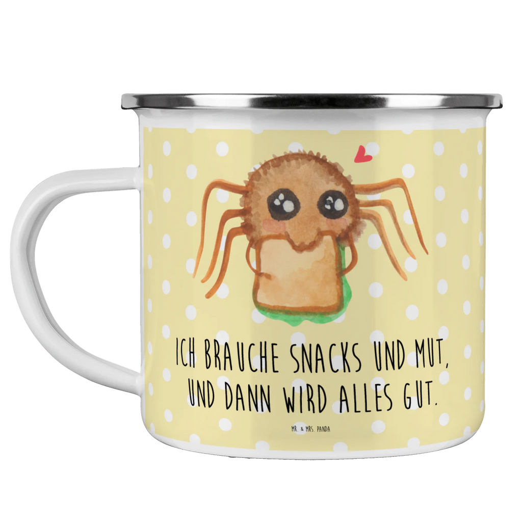 Camping Emaille Tasse Spinne Agathe Sandwich Emaille Tasse, Teebecher, emaillebecher, Metalltasse, Kaffeetasse, Pott, Tasse, becher emaille, Emailletasse, Trinkbecher, wandertasse, Teetasse, blechbecher, Reisebecher, Emaille Becher, Kaffeebecher, Tasse Emaille, wanderbecher, Blechtasse, reisetasse, metallbecher, Becher, Campingtasse, Campingbecher, Spinne Agathe, Spinne, Agathe, Videos, Merchandise, Lebensfreude, Alles Wird gut, Mut, Hungrig, Glück, Verfressen, Hunger