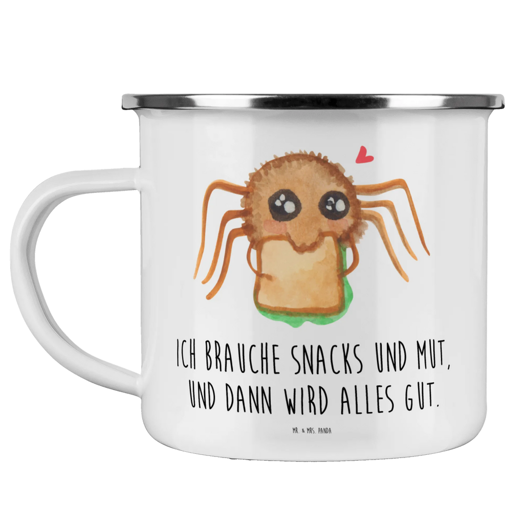 Camping Emaille Tasse Spinne Agathe Sandwich Emaille Tasse, Teebecher, emaillebecher, Metalltasse, Kaffeetasse, Pott, Tasse, becher emaille, Emailletasse, Trinkbecher, wandertasse, Teetasse, blechbecher, Reisebecher, Emaille Becher, Kaffeebecher, Tasse Emaille, wanderbecher, Blechtasse, reisetasse, metallbecher, Becher, Campingtasse, Campingbecher, Spinne Agathe, Spinne, Agathe, Videos, Merchandise, Lebensfreude, Alles Wird gut, Mut, Hungrig, Glück, Verfressen, Hunger