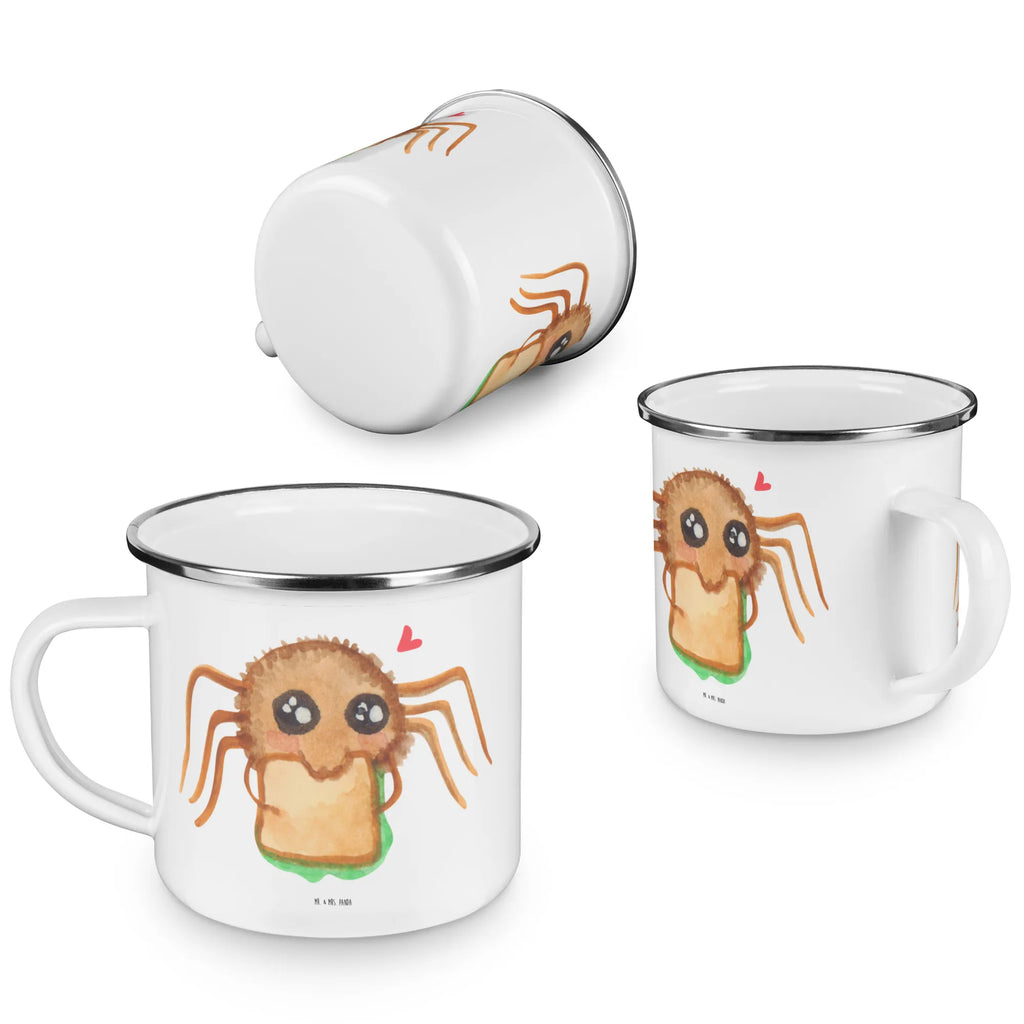 Camping Emaille Tasse Spinne Agathe Sandwich Emaille Tasse, Teebecher, emaillebecher, Metalltasse, Kaffeetasse, Pott, Tasse, becher emaille, Emailletasse, Trinkbecher, wandertasse, Teetasse, blechbecher, Reisebecher, Emaille Becher, Kaffeebecher, Tasse Emaille, wanderbecher, Blechtasse, reisetasse, metallbecher, Becher, Campingtasse, Campingbecher, Spinne Agathe, Spinne, Agathe, Videos, Merchandise, Lebensfreude, Alles Wird gut, Mut, Hungrig, Glück, Verfressen, Hunger
