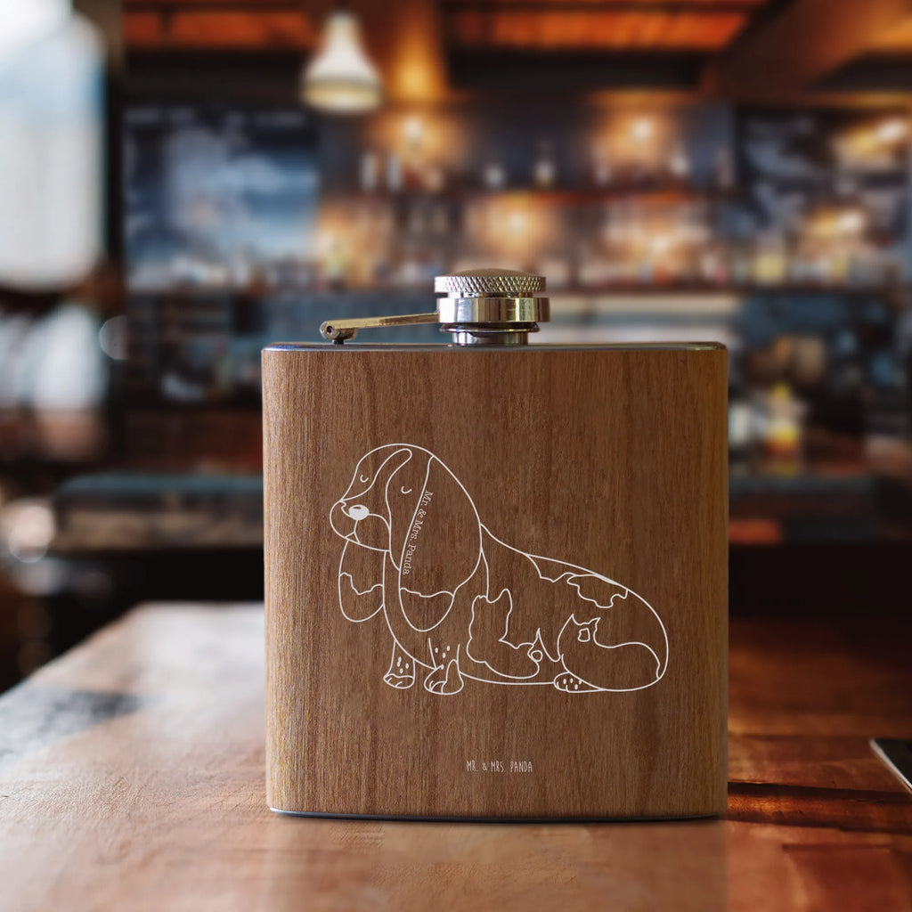 Hipflask Dog Basset Hound dog, mutt, hound, woof, dog mama, dog breed, love dogs, love for dogs, dog decorative items, bag with dog print, funny gifts for dog owners, what do you give a dog lover, Christmas gifts for dogs, gifts for dogs, dog sayings, basset, basset hound, Dog, childless, dog love