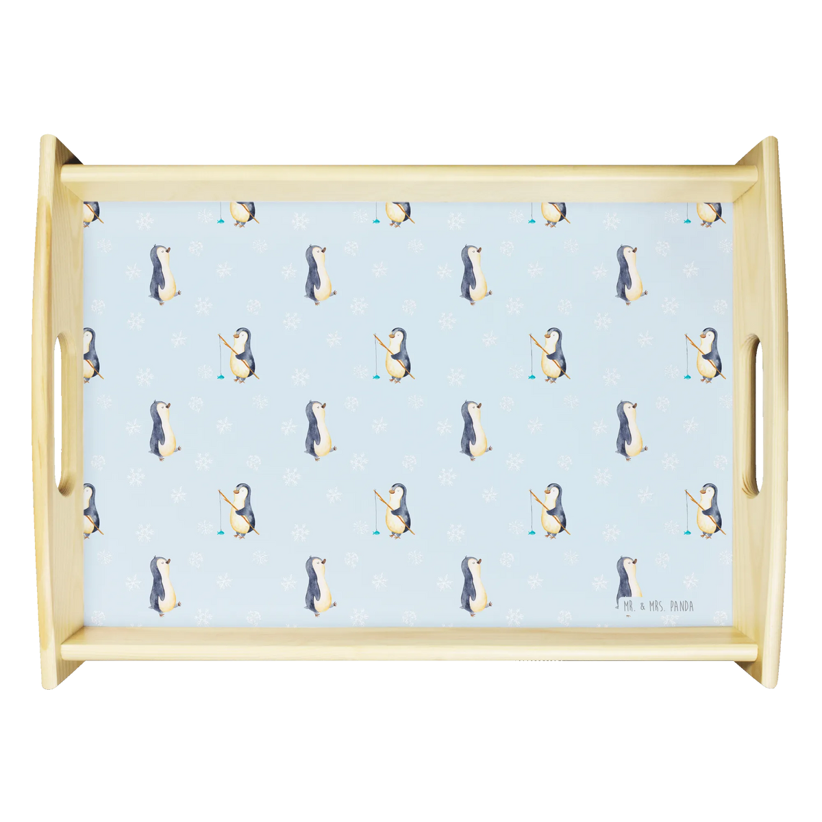 Serving tray Penguin march breakfast tray, serving tray, tray, kitchen tray, wooden tray, Penguin, North Pole, Winter, Penguins, early riser, penguin, brother, penguins, sister, family, late riser