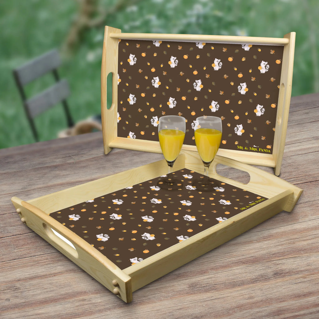 Serviertablett Waschbär Kürbis Muster Küchentablett, Holztablett, Tablett, Dekotablett, Frühstückstablett, Serviertablett, Halloween, Deko, Martinssingen, Dekoration, Geschenke, Schenken, Süßes sonst gibt's saures, Trick or Treat, Halloween Deko, Waschbär, Kürbis