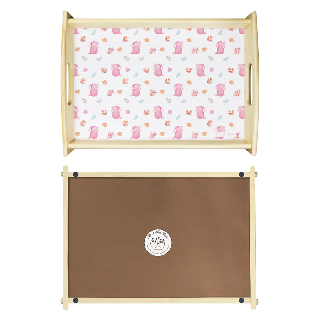 Serviertablett Axolotl Hurra Muster Dekotablett, Frühstückstablett, Tablett, Küchentablett, Serviertablett, Holztablett, Axolotl, Molch, Motivation, Schwanzlurch, Zufriedenheit, Spaß, fröhlich, Lurch, Freude, Axolot, Lurche