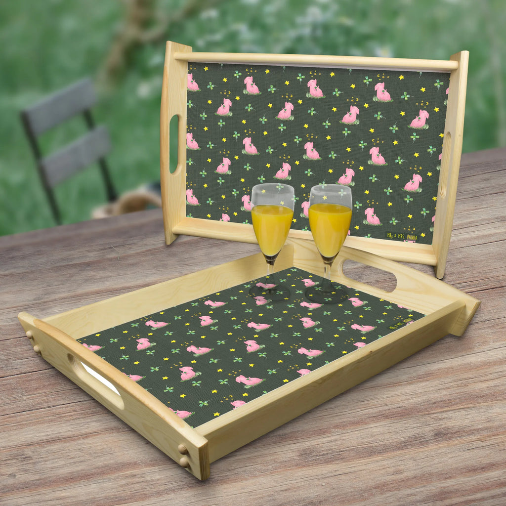 Serving tray Pig Luck serving tray, breakfast tray, tray, kitchen tray, wooden tray, small animals, cute, funny, cute animal motives, hand drawn, small world, funny sayings, good mood, happy, gifts, gift ideas, special gifts, animal lover, card, Lucky bastard. Luck, pig, stars, lucky charm, dreams, asterisks, motivation, piglet, goals