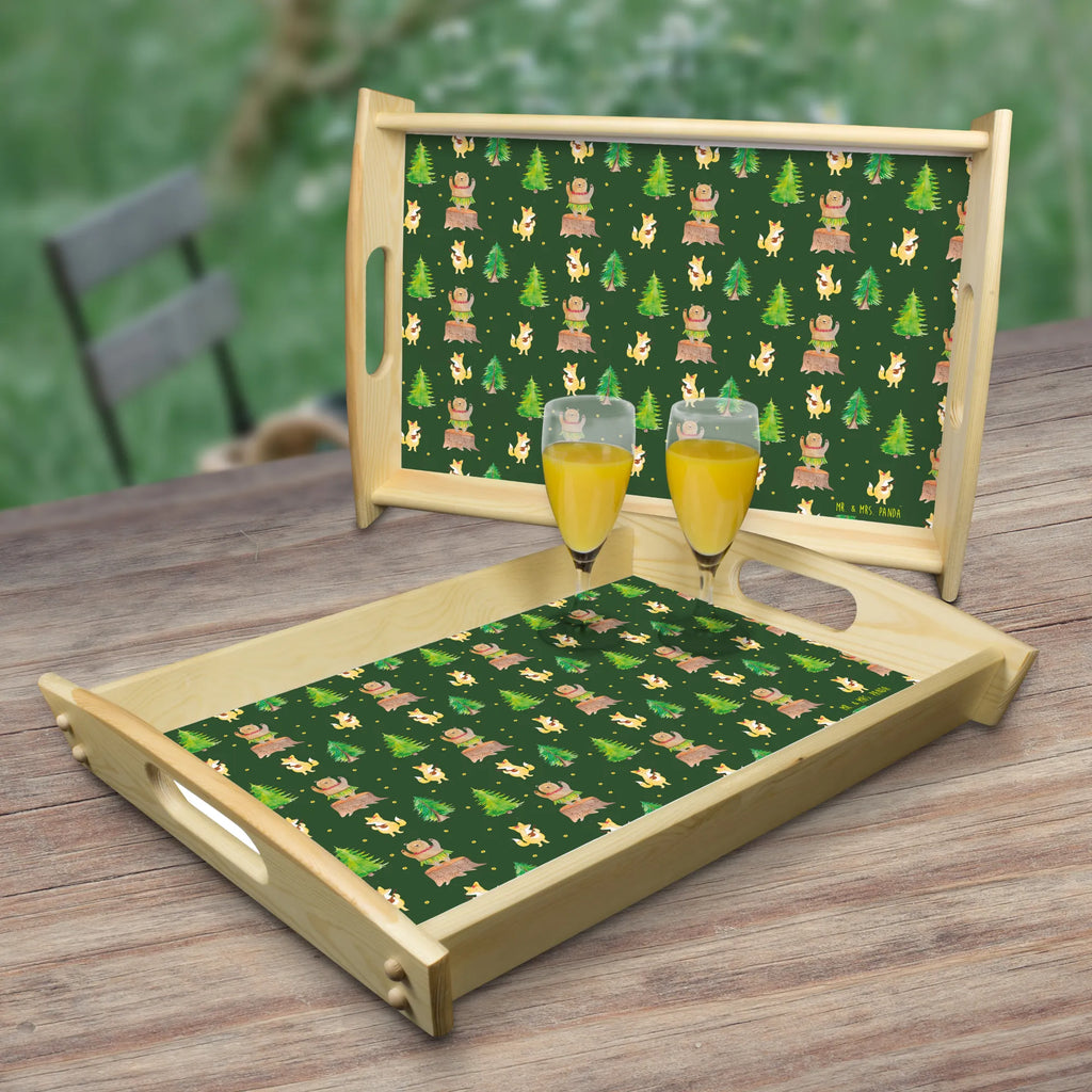 Serving tray forest animals Aloha kitchen tray, breakfast tray, serving tray, wooden tray, tray, small animals, cute, funny, cute animal motives, hand drawn, small world, funny sayings, good mood, happy, gifts, gift ideas, special gifts, animal lover, card, music, forest, rabbit, bear, dancing, life, laughter, forest animals, hedgehog, aloha