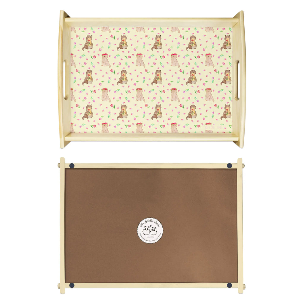 Serving tray otter Bunch of flowers wooden tray, kitchen tray, tray, serving tray, breakfast tray, otter, marten, sea otter, European otter, water mammal, aquatic animal, baby otter, predator, water, otter gifts, animal lover, gift ideas for animal lovers, animal, mammal, water animal, gifts for people in love, Otter Sea Otter Lake Otter