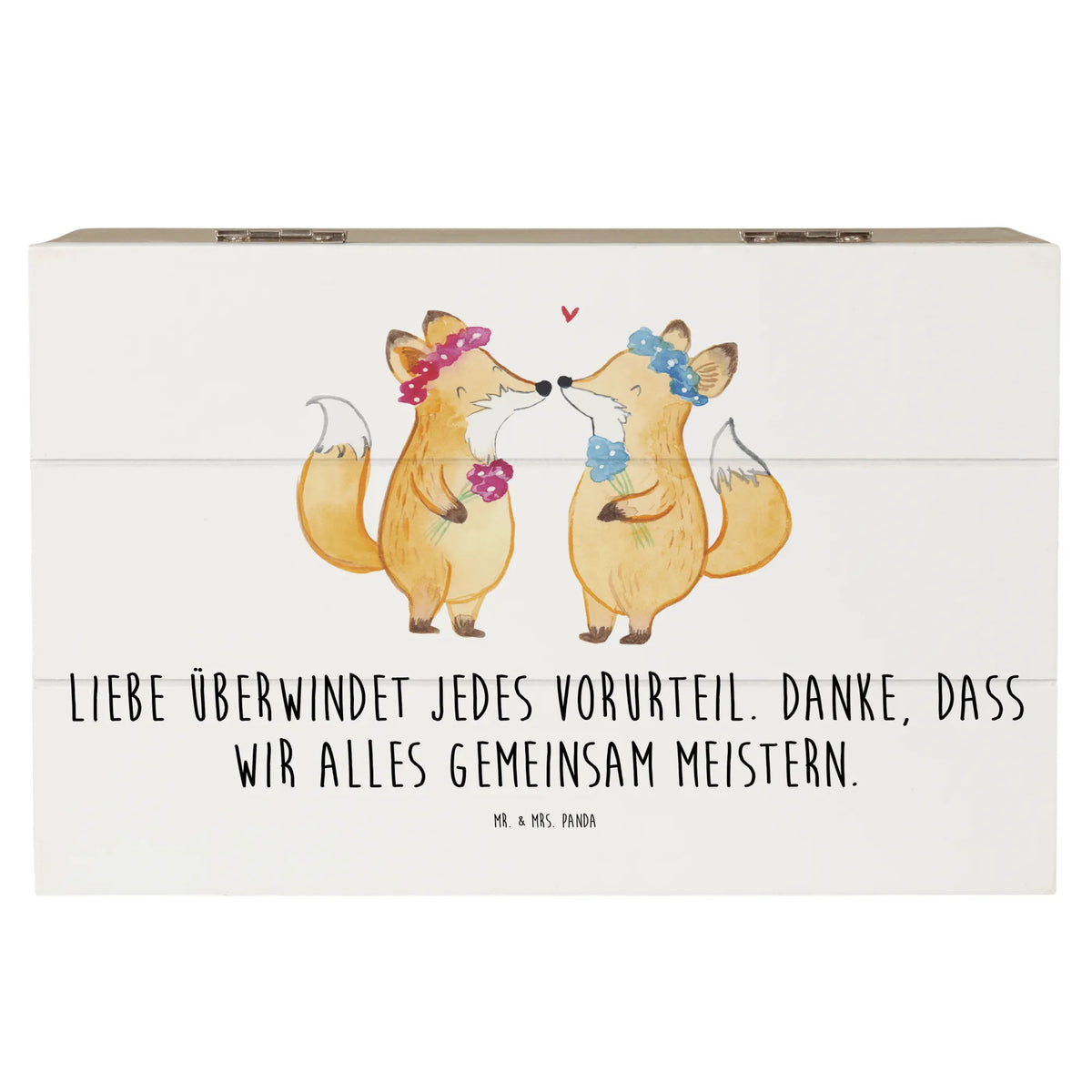 Wooden chest foxes Lesbian Pride marriage, Wedding, gifts