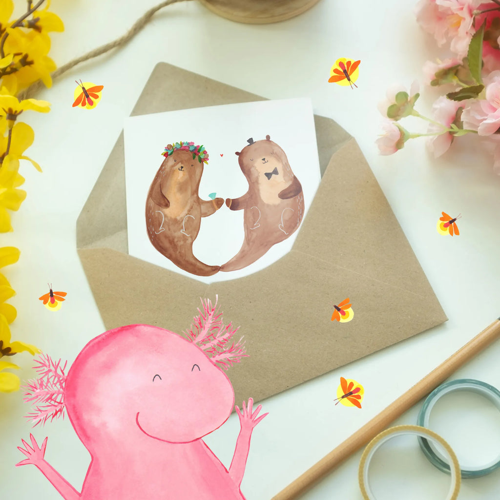 Spersonalizowana kartka z życzeniami ślub wydra Wesele, prezent weselny, małżeństwo, przyjęcie weselne, ceremonia, prezent z ceremonii, karta weselna, przyjęcie zaręczynowe, prezent z zaręczyn, pomysły na prezenty weselne, prezenty weselne dla pary młodej