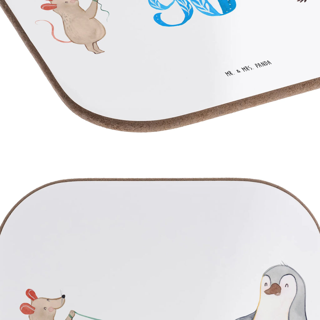 Podkładka 90. urodziny mysz pingwin Urodziny, prezent urodzinowy, prezent