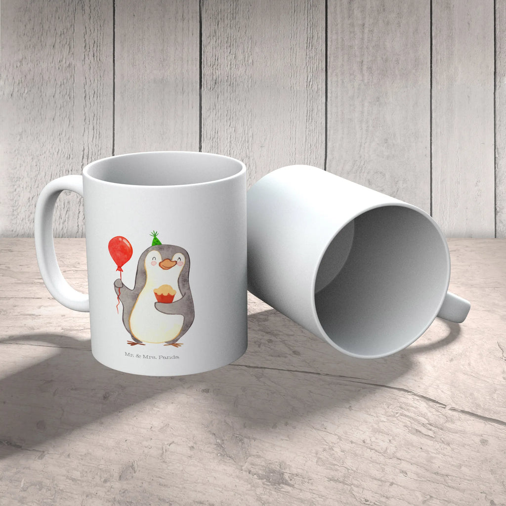 Tasse Pinguin Geburtstag Teetasse, Porzellantasse, Tasse mit Zitaten, Kaffeetasse, Geschenktasse, Tasse, Keramiktasse, Tasse mit Motiven, Bürotasse, Geburtstag, Geburtstagsgeschenk, Geschenk, Party, Kuchen, Torte, Feiern, Geschenke