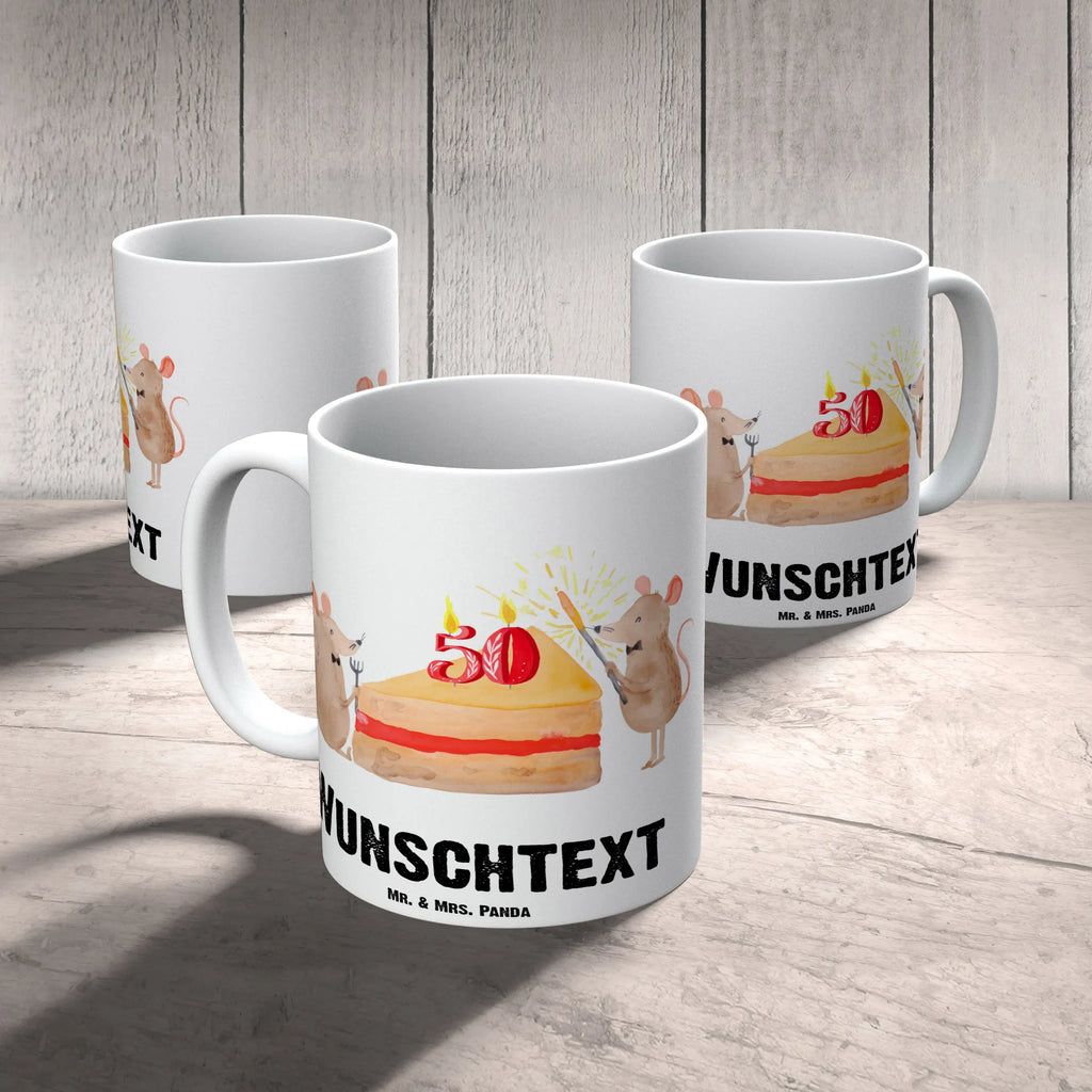 Personalisierte Tasse 50. Geburtstag Mäuse Kuchen Personalisiert, Drucken, Wunschname, Namen, Personalisierte Tasse, Namenstasse, Tasse, Tasse mit Namen, Geburtstag, Geburtstagsgeschenk, Geschenk, Happy Birthday, Geburtstage, Maus, Geburtstagsfeier