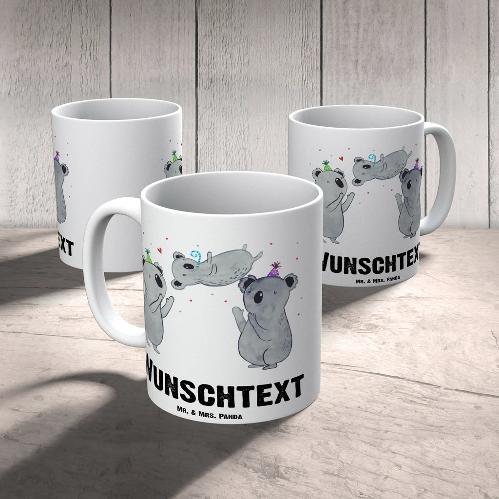 Personalisierte Tasse Koalas feiern Geburtstag Tasse mit Namen, Personalisierte Tasse, Drucken, Namenstasse, Tasse, Personalisiert, Wunschname, Namen, Geburtstag, Geburtstagsgeschenk, Geschenk, Koala, Geburtstagsfeier, Happy Birthday, Geburtstage