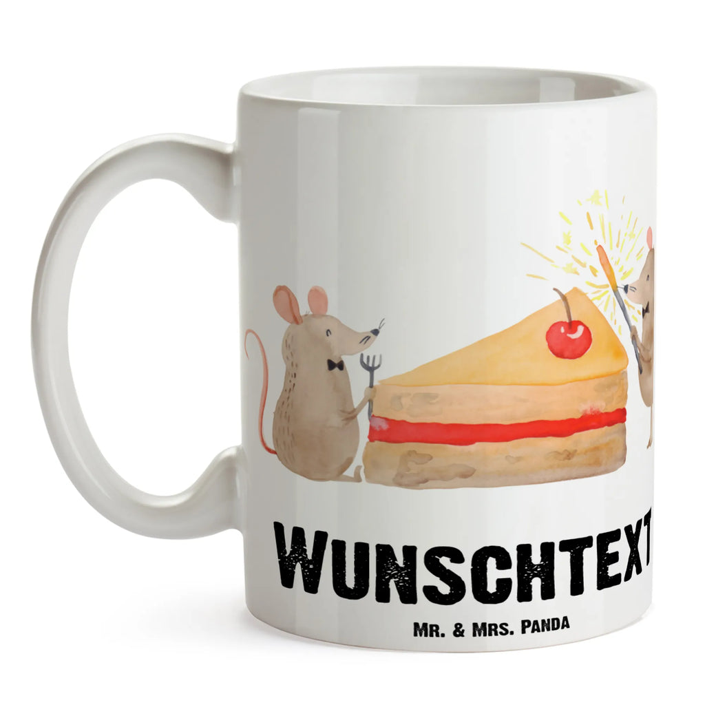 Personalisierte Tasse Mäuse Kuchen Drucken, Namen, Wunschname, Personalisiert, Personalisierte Tasse, Tasse mit Namen, Tasse, Namenstasse, Geburtstag, Geburtstagsgeschenk, Geschenk, Leben, Party, Maus, Glück, Mäuse, Kuchen