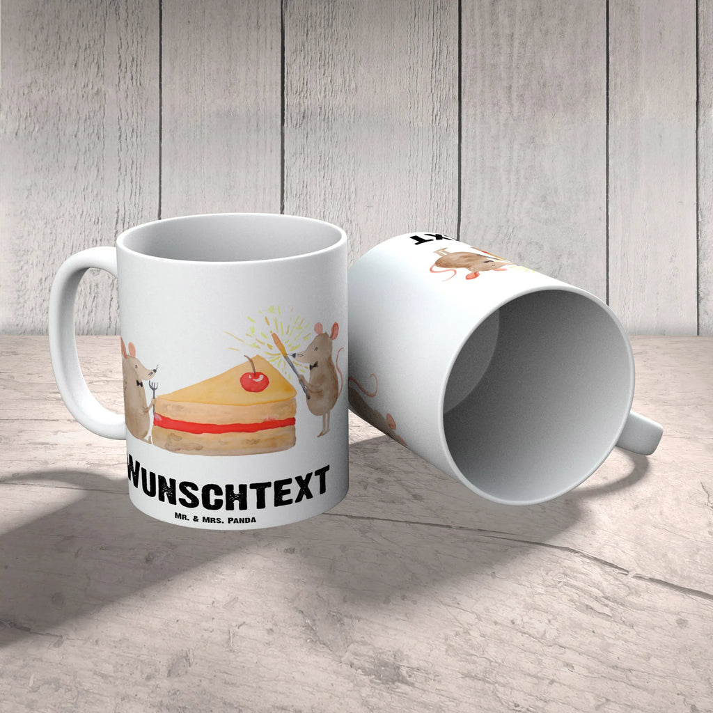 Personalisierte Tasse Mäuse Kuchen Drucken, Namen, Wunschname, Personalisiert, Personalisierte Tasse, Tasse mit Namen, Tasse, Namenstasse, Geburtstag, Geburtstagsgeschenk, Geschenk, Leben, Party, Maus, Glück, Mäuse, Kuchen