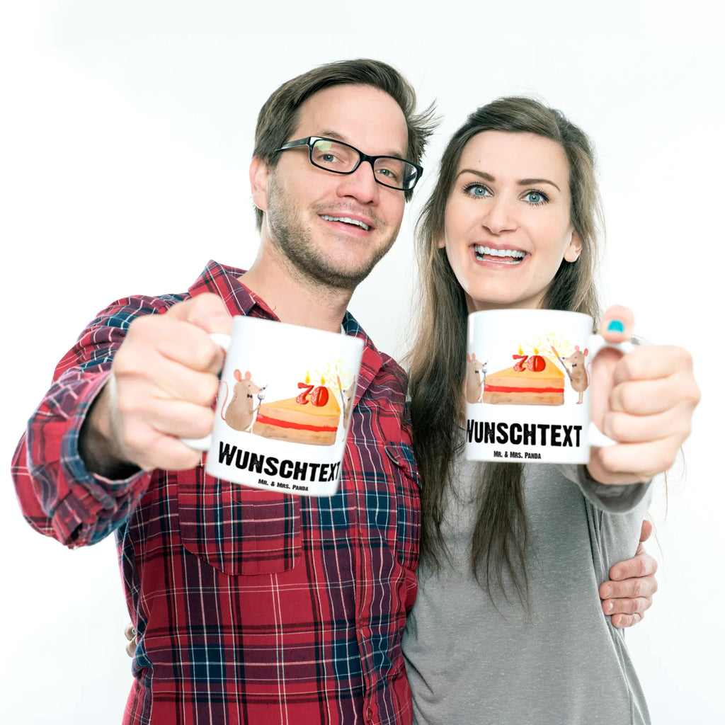 Personalisierte Tasse 70. Geburtstag Mäuse Kuchen Tasse, Personalisierte Tasse, Personalisiert, Namenstasse, Wunschname, Tasse mit Namen, Drucken, Namen, Geburtstag, Geburtstagsgeschenk, Geschenk, Maus, Geburtstage, Happy Birthday, Geburtstagsfeier