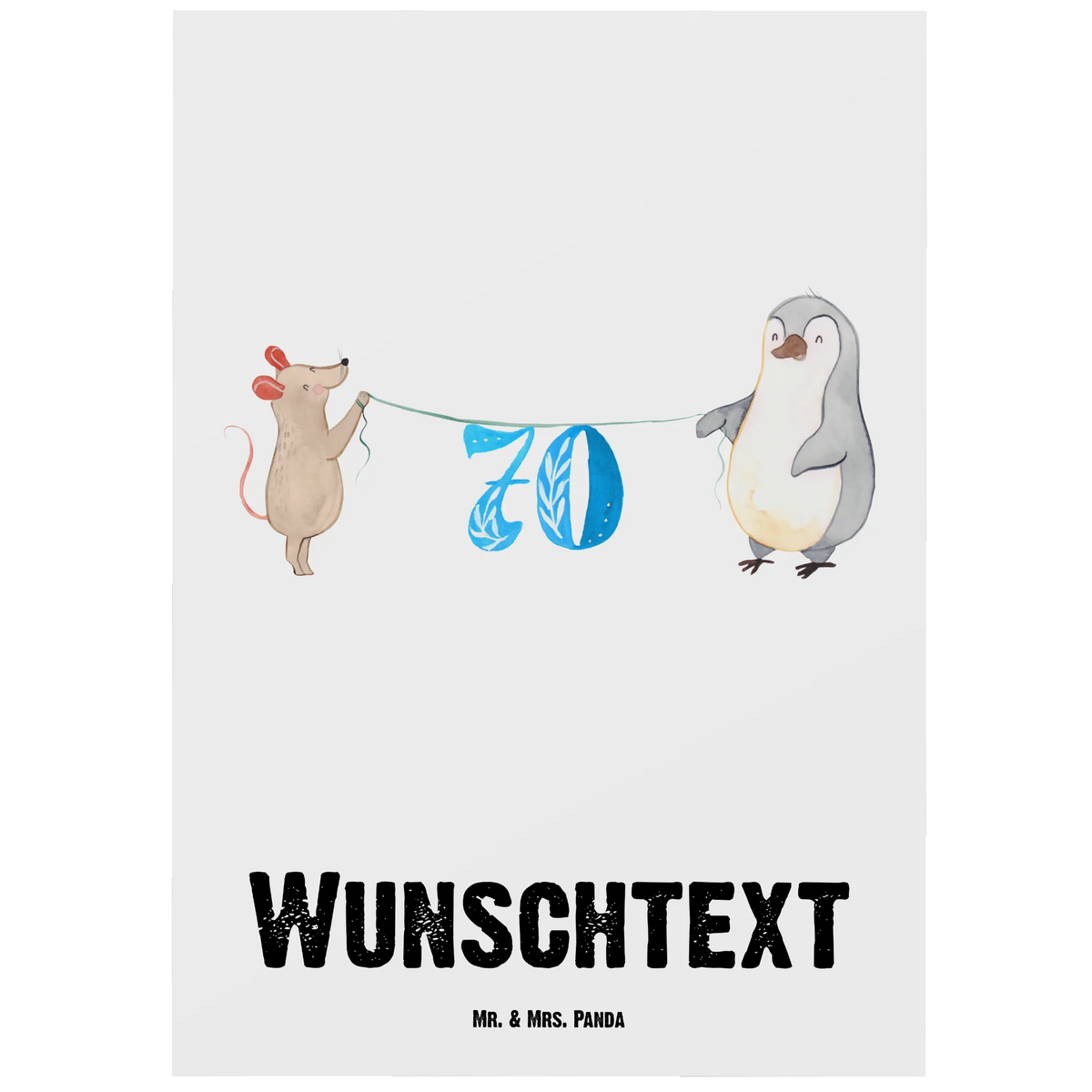 Personalisierte Postkarte 70. Geburtstag Maus Pinguin Personalisierte Postkarte mit Namen, Grußkarte mit Wunschtext, Grußkarte mit eigenem Text, Ansichtskarte mit Namen, Personalisierte Postkarte, Postkarte mit eigenem Text, Karte mit Namen, personalisierte postkarten, Postkarte personalisiert, Ansichtskarte mit Wunschtext, Postkarte mit Namen, Individualisierbare Postkarte, individuelle postkarte, Grußkarte mit Namen, personalisierbare postkarte, grußkarte personalisiert, Karte mit Wunschtext, Postkarte mit Wunschtext, Personalisierte Mr. & Mrs. Panda Postkarte, Postkarte Personalisierbar, individuelle grußkarte, Personalisierte Grußkarten, Postkarten mit Namen, Personalisierte Postkarte mit Wunschtext, Personalisierbare Grußkarte, Personalisierte Grußkarte, Personalisierte Karte, Geschenk, Geburtstag, Geburtstagsgeschenk, Feiern, Party, Kuchen, Torte