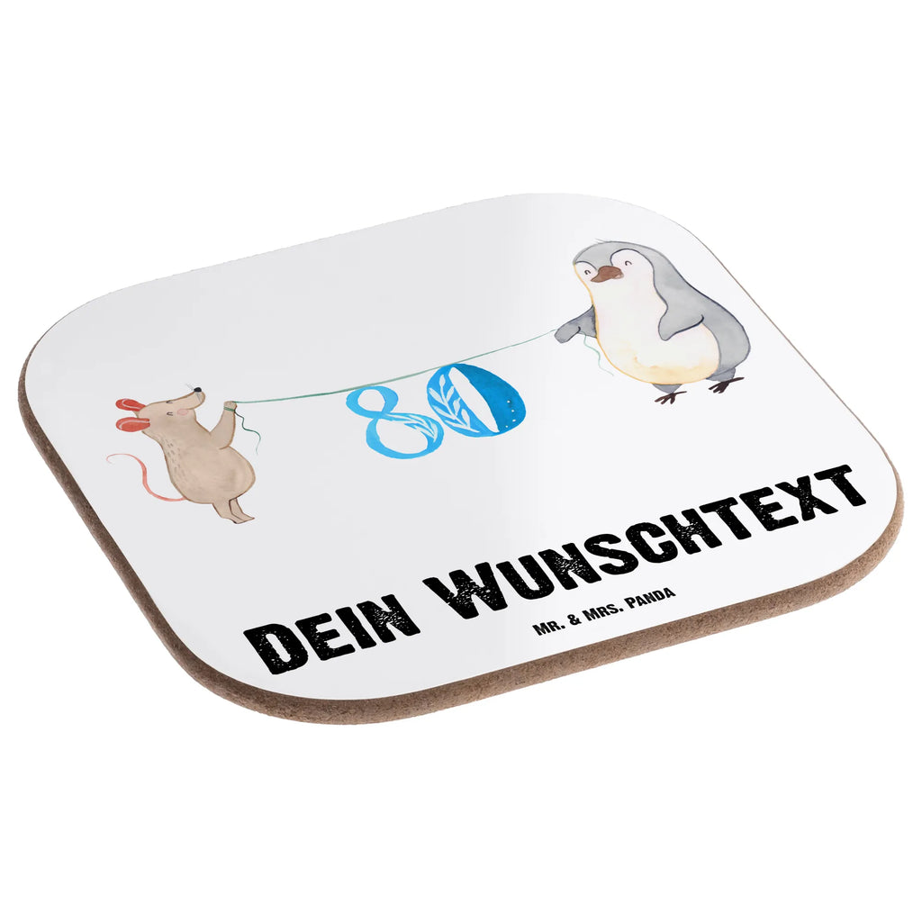Personalisierte Untersetzer 80. Geburtstag Maus Pinguin Bedrucken, Personalisiert Getränkeuntersetzer, Untersetzer mit Namen, Peronalisierte Untersetzer Gläser, Personalisierte Glasuntersetzer, Personalisierte Untersetzer, Namensaufdruck, PErsonalisierte Bierdeckel, Personalisieren, Geburtstag, Geburtstagsgeschenk, Geschenk, Party, Feiern, Torte, Kuchen