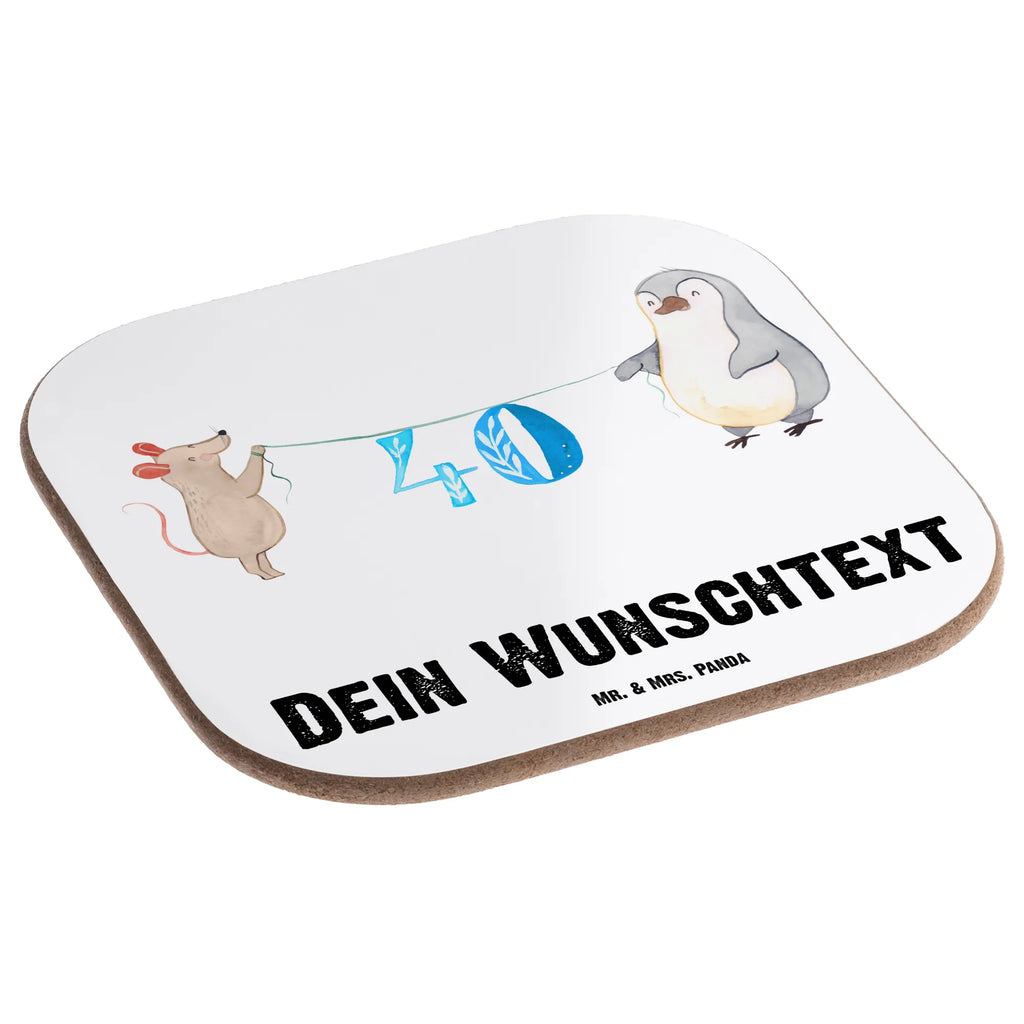 Personalisierte Untersetzer 40. Geburtstag Maus Pinguin PErsonalisierte Bierdeckel, Untersetzer mit Namen, Peronalisierte Untersetzer Gläser, Personalisierte Untersetzer, Namensaufdruck, Bedrucken, Personalisieren, Personalisiert Getränkeuntersetzer, Personalisierte Glasuntersetzer, Geburtstag, Geburtstagsgeschenk, Geschenk, Kuchen, Feiern, Torte, Party