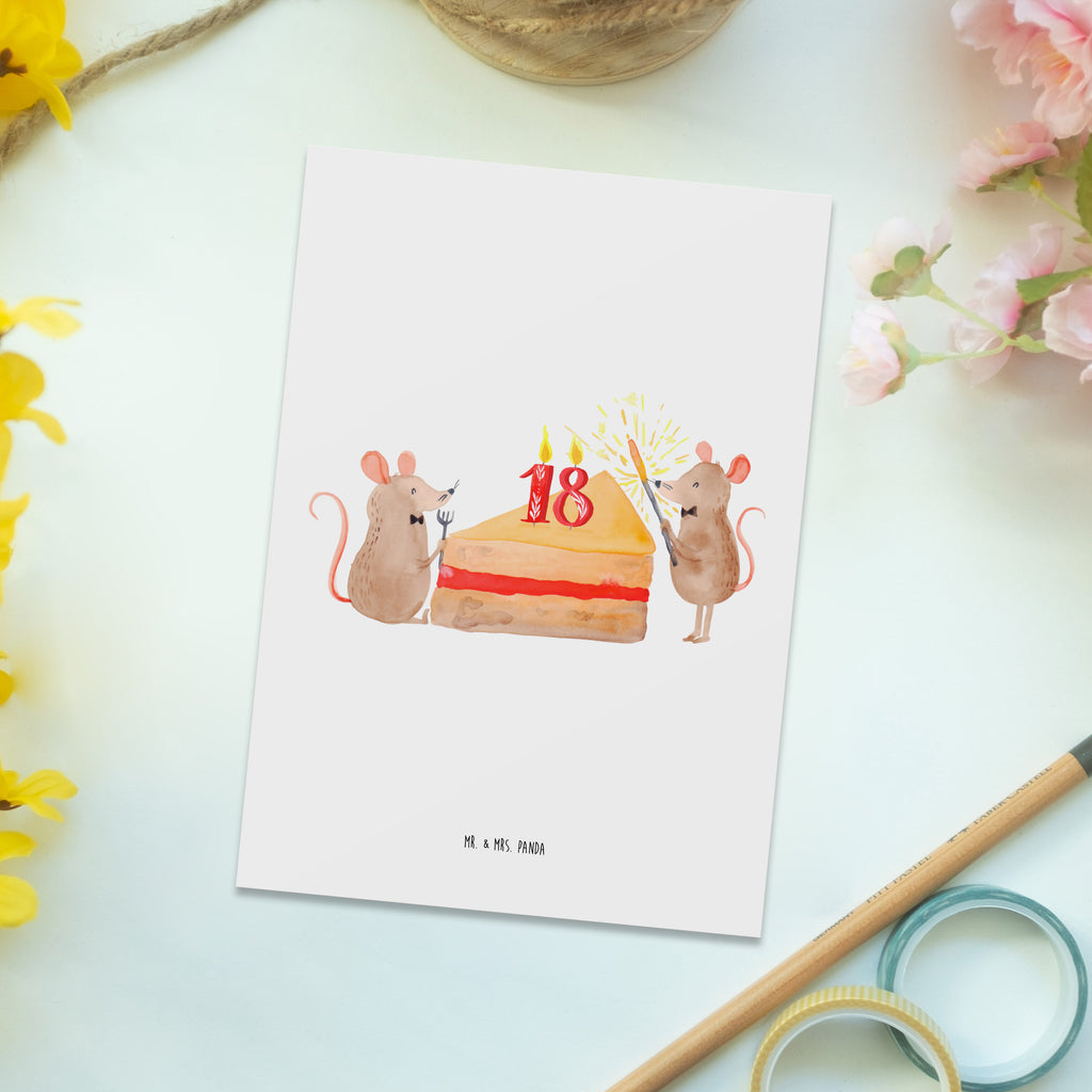 Postkarte 18. Geburtstag Mäuse Kuchen Karte, Postkarte, Ansichtskarten, Dankeskarte, Einladung, Grußkarte, Geschenkkarte, Einladungskarte, Geburtstagskarte, Ansichtskarte, Einladungskarten Geburtstag, Einladung Geburtstag, Geburtstag, Geburtstagsgeschenk, Geschenk, Maus, Happy Birthday, Geburtstage, Geburtstagsfeier