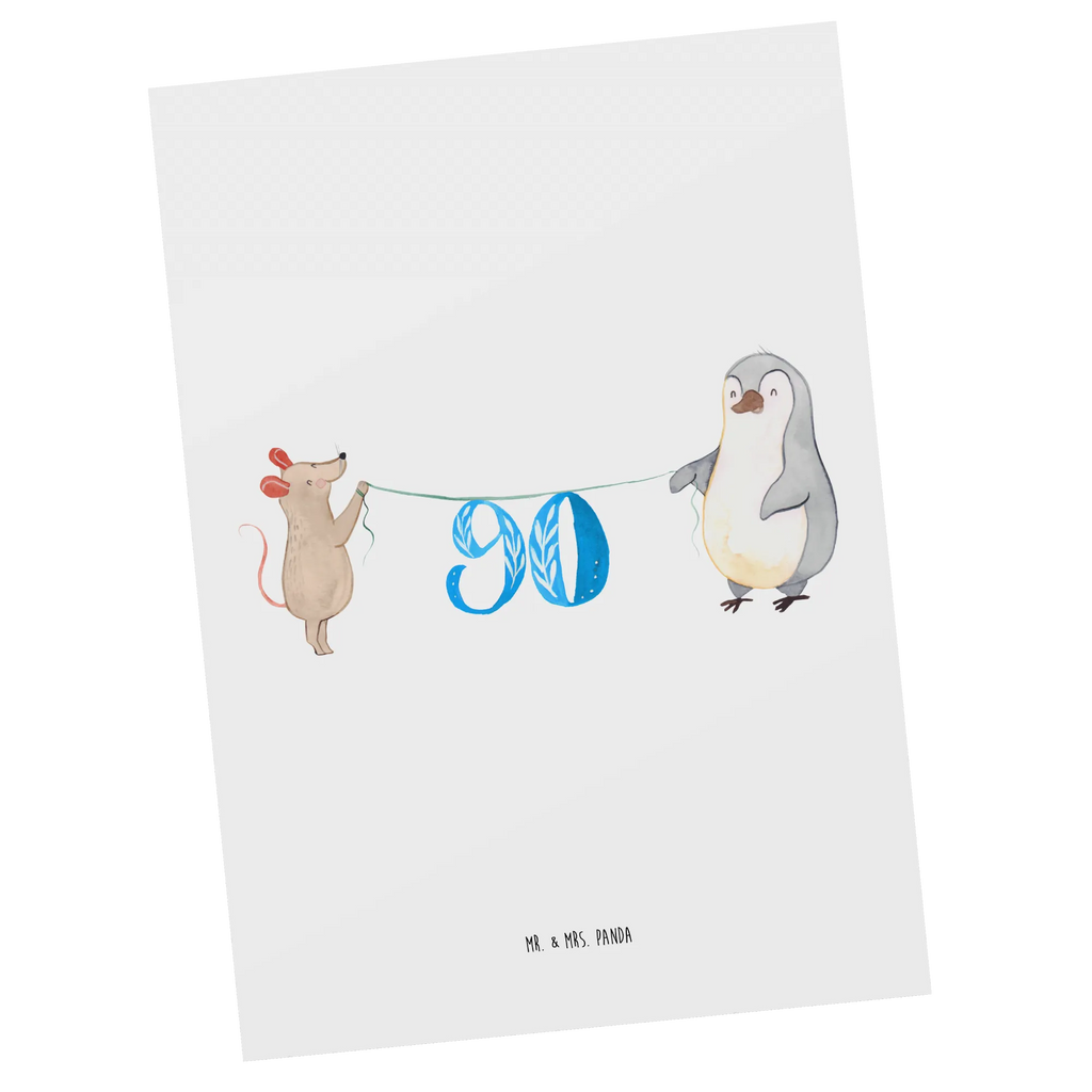 Postcard 90th birthday mouse penguin Postcard, invitation card, letter, card, invitation, paper, postcards, gift card, gift, Birthday, celebration, party, birthday party, friends, family, birthday wish, birthday present, birthday cards, 18th birthday, 30th birthday, 40th, 50th, 60th, 70th, 80th, 90th, 90th., gift ideas, gifts for girlfriend, boyfriend, mom, dad, brother, sister, congratulations, funny, sayings, 1 year, money gifts, guest gifts, gifts online, gift basket, special gifts, unusual gifts, extraordinary gifts, gift package, original gifts, gift items, special birthday gifts, present, birthday, cake