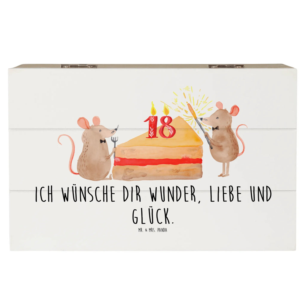 Wooden chest 18th birthday mice cake Erinnerungsbox, Schatulle, Truhe, Kiste, Schatzkiste, Geschenkbox, XXL, Holzkiste, Geschenkdose, Erinnerungskiste, Dekokiste, Aufbewahrungsbox, Geburtstag, Geburtstagsgeschenk, Geschenk, Geburtstage, Maus, Geburtstagsfeier, Happy Birthday