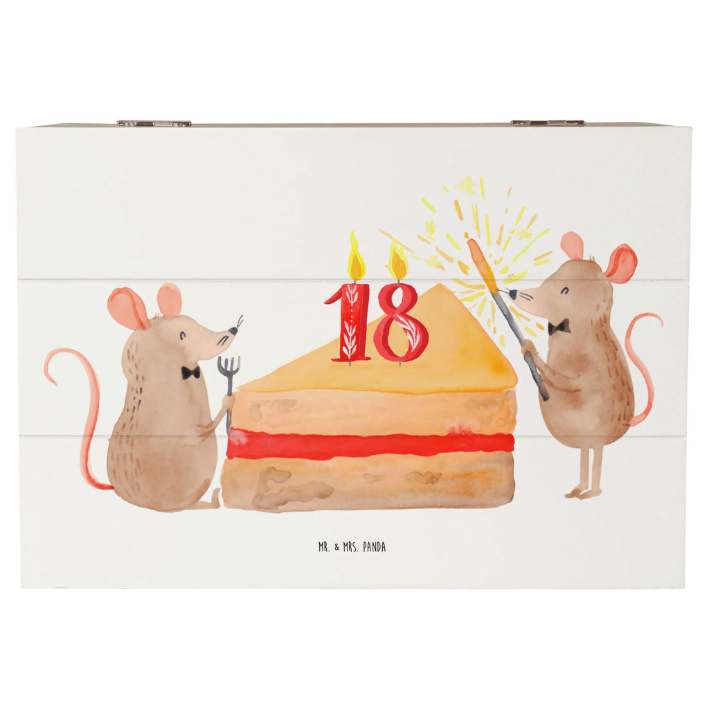 Wooden chest 18th birthday mice cake Erinnerungsbox, Schatulle, Truhe, Kiste, Schatzkiste, Geschenkbox, XXL, Holzkiste, Geschenkdose, Erinnerungskiste, Dekokiste, Aufbewahrungsbox, Geburtstag, Geburtstagsgeschenk, Geschenk, Geburtstage, Maus, Geburtstagsfeier, Happy Birthday
