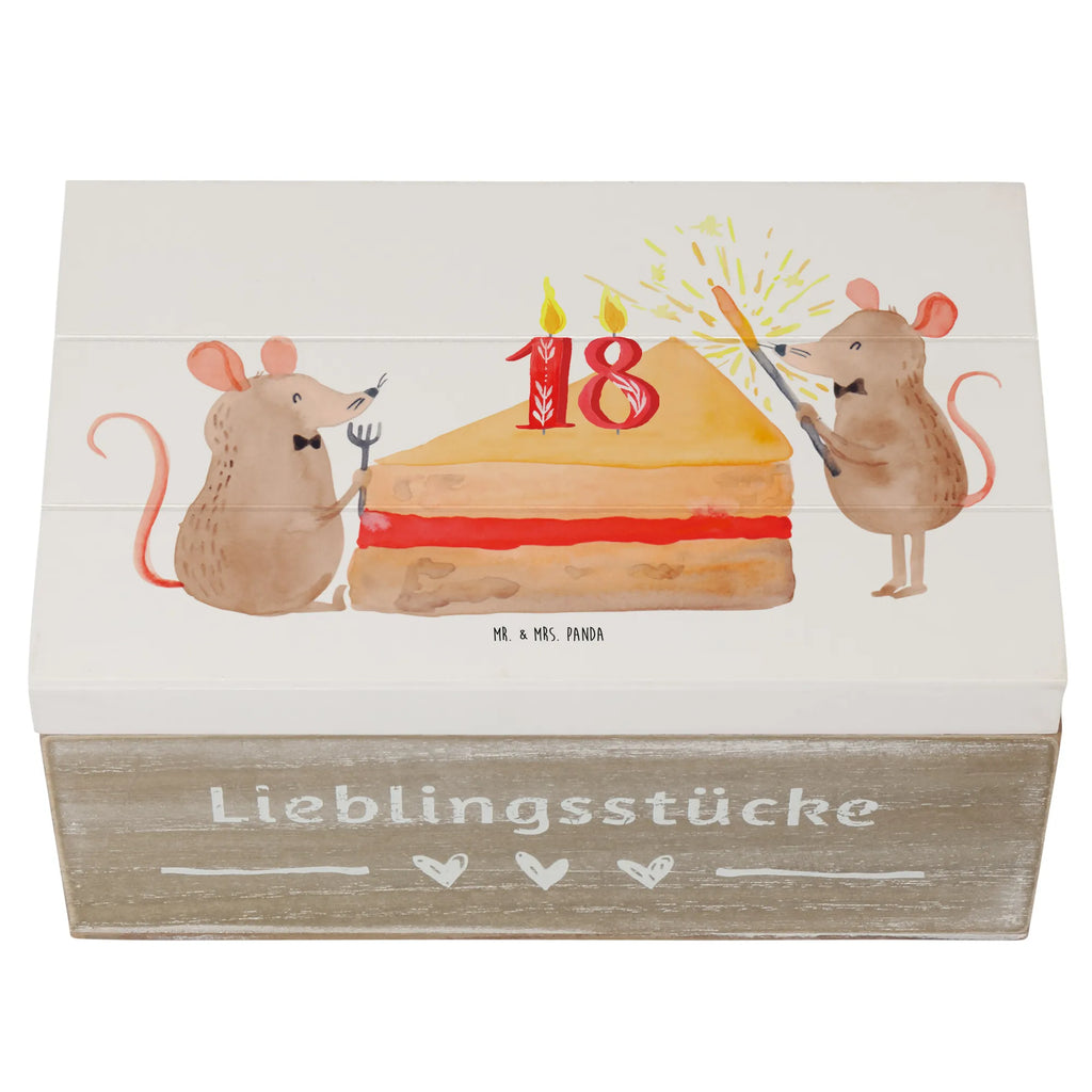 Wooden chest 18th birthday mice cake Erinnerungsbox, Schatulle, Truhe, Kiste, Schatzkiste, Geschenkbox, XXL, Holzkiste, Geschenkdose, Erinnerungskiste, Dekokiste, Aufbewahrungsbox, Geburtstag, Geburtstagsgeschenk, Geschenk, Geburtstage, Maus, Geburtstagsfeier, Happy Birthday