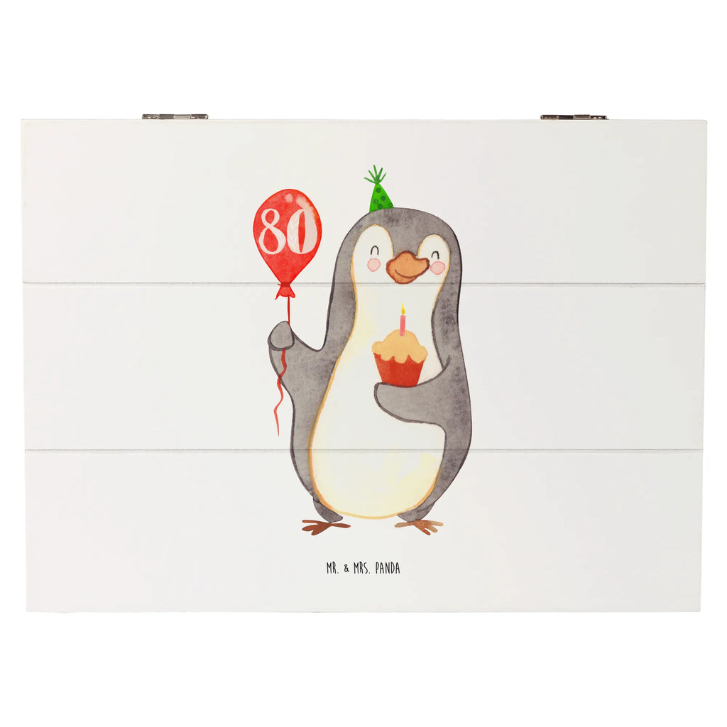 Wooden chest 80th birthday Penguin Balloon memory box, decorative box, chest, Wooden box, XXL, treasure chest, storage box, casket, box, Birthday, celebration, party, birthday party, friends, family, birthday wish, birthday present, birthday cards, 18th birthday, 30th birthday, 40th, 50th, 60th, 70th, 80th, 90th, 90th., gift ideas, gifts for girlfriend, boyfriend, mom, dad, brother, sister, congratulations, funny, sayings, 1 year, money gifts, guest gifts, gifts online, gift basket, special gifts, unusual gifts, extraordinary gifts, gift package, original gifts, gift items, special birthday gifts, happy birthday, gift, birthday, birthdays, penguin