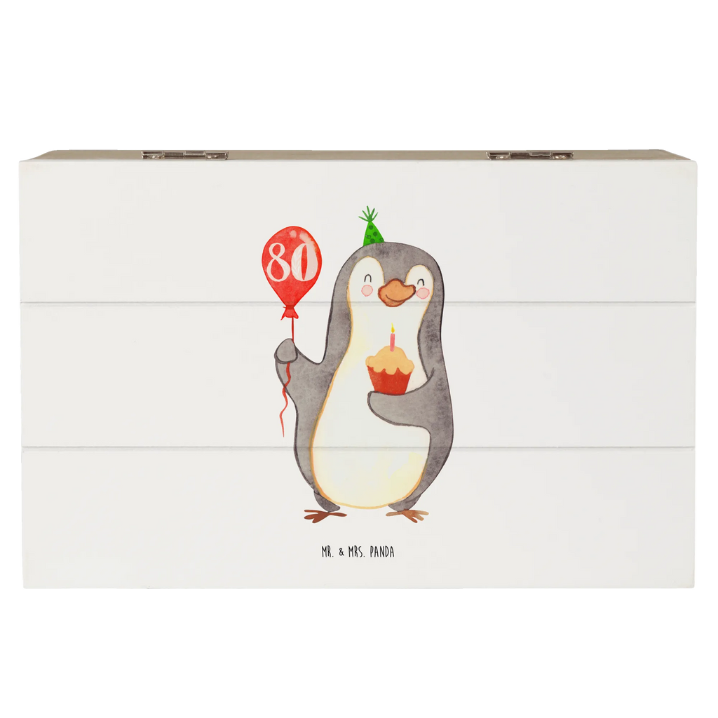 Wooden chest 80th birthday Penguin Balloon memory box, decorative box, chest, Wooden box, XXL, treasure chest, storage box, casket, box, Birthday, celebration, party, birthday party, friends, family, birthday wish, birthday present, birthday cards, 18th birthday, 30th birthday, 40th, 50th, 60th, 70th, 80th, 90th, 90th., gift ideas, gifts for girlfriend, boyfriend, mom, dad, brother, sister, congratulations, funny, sayings, 1 year, money gifts, guest gifts, gifts online, gift basket, special gifts, unusual gifts, extraordinary gifts, gift package, original gifts, gift items, special birthday gifts, happy birthday, gift, birthday, birthdays, penguin