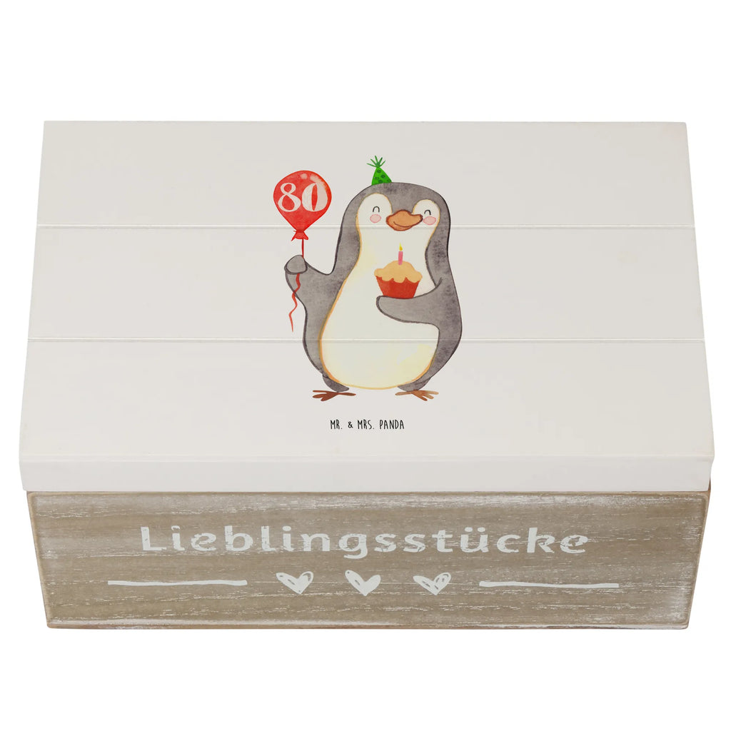 Wooden chest 80th birthday Penguin Balloon memory box, decorative box, chest, Wooden box, XXL, treasure chest, storage box, casket, box, Birthday, celebration, party, birthday party, friends, family, birthday wish, birthday present, birthday cards, 18th birthday, 30th birthday, 40th, 50th, 60th, 70th, 80th, 90th, 90th., gift ideas, gifts for girlfriend, boyfriend, mom, dad, brother, sister, congratulations, funny, sayings, 1 year, money gifts, guest gifts, gifts online, gift basket, special gifts, unusual gifts, extraordinary gifts, gift package, original gifts, gift items, special birthday gifts, happy birthday, gift, birthday, birthdays, penguin