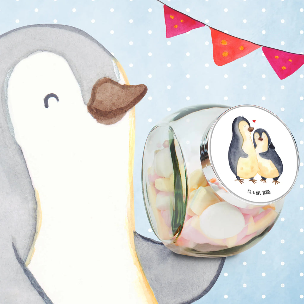 Candy Jar Penguin embrace Penguin, North Pole, Winter, Penguins, wedding gift, engagement, love gift, lovers, anniversary, penguin, wedding day, proof of love, love, wedding