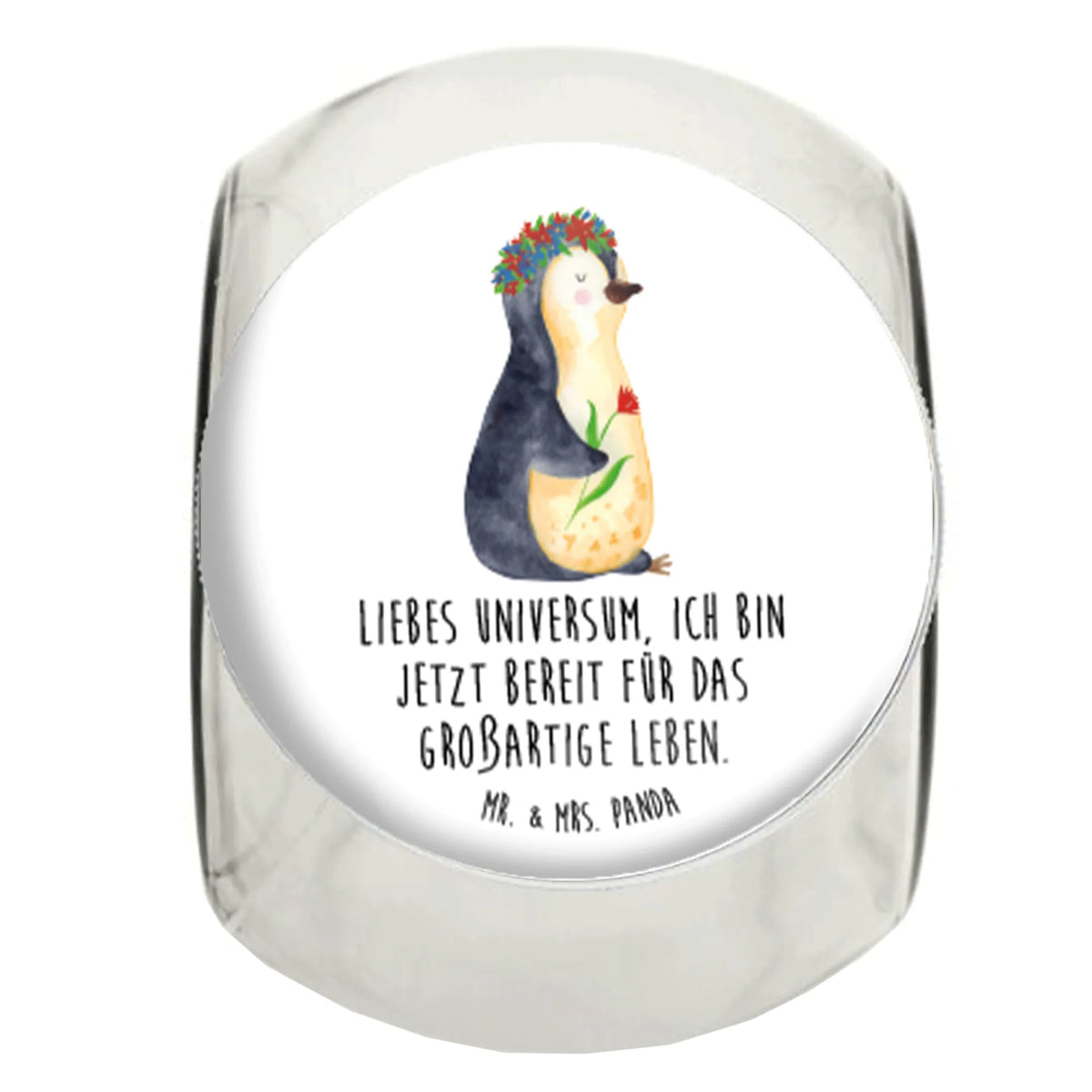 Słoik na cukierki pingwin kwiaty Naschdose, Glasdose, Dekoglas, Bonbonbehälter, keksdose glas, Vorratsdose, Frischhaltedose, Vorratsbehälter, aufbewahrungsglas, glasbehälter, Kaffeedose, Vorratsglas, Vorratsdose Glas, keksglas, Candyglas, küchenglas, Bonbonglas, schraubglas, Lebensmittelbehälter, Teedose, Müsli Glas, Bonboniere, Aufbewahrungsdose, lebensmittelbehälter glas, Süßigkeitenglas, mehrzweckglas, Naschglas, Süßigkeiten Glas, gewürzglas, Pinguin, Ziele, Liebeskummer, Pinguine, Blumenkranz, Lebensziele, Motivation, Lebenslust, Wünsche, Geschenkidee, Universum, Leben